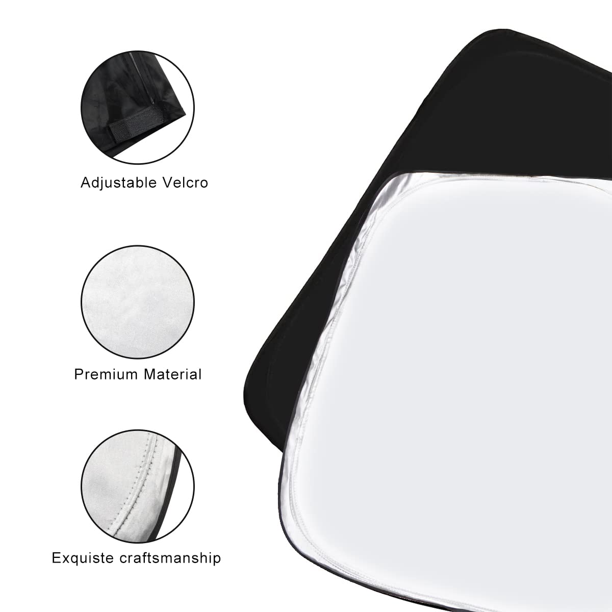 2021-2023 Ford Mustang Mach-E Windshield Sun Shade | Foldable Car Sun Visor with Heat Protection | Durable UV Blocking Sunshade for Parking & Outdoor Use