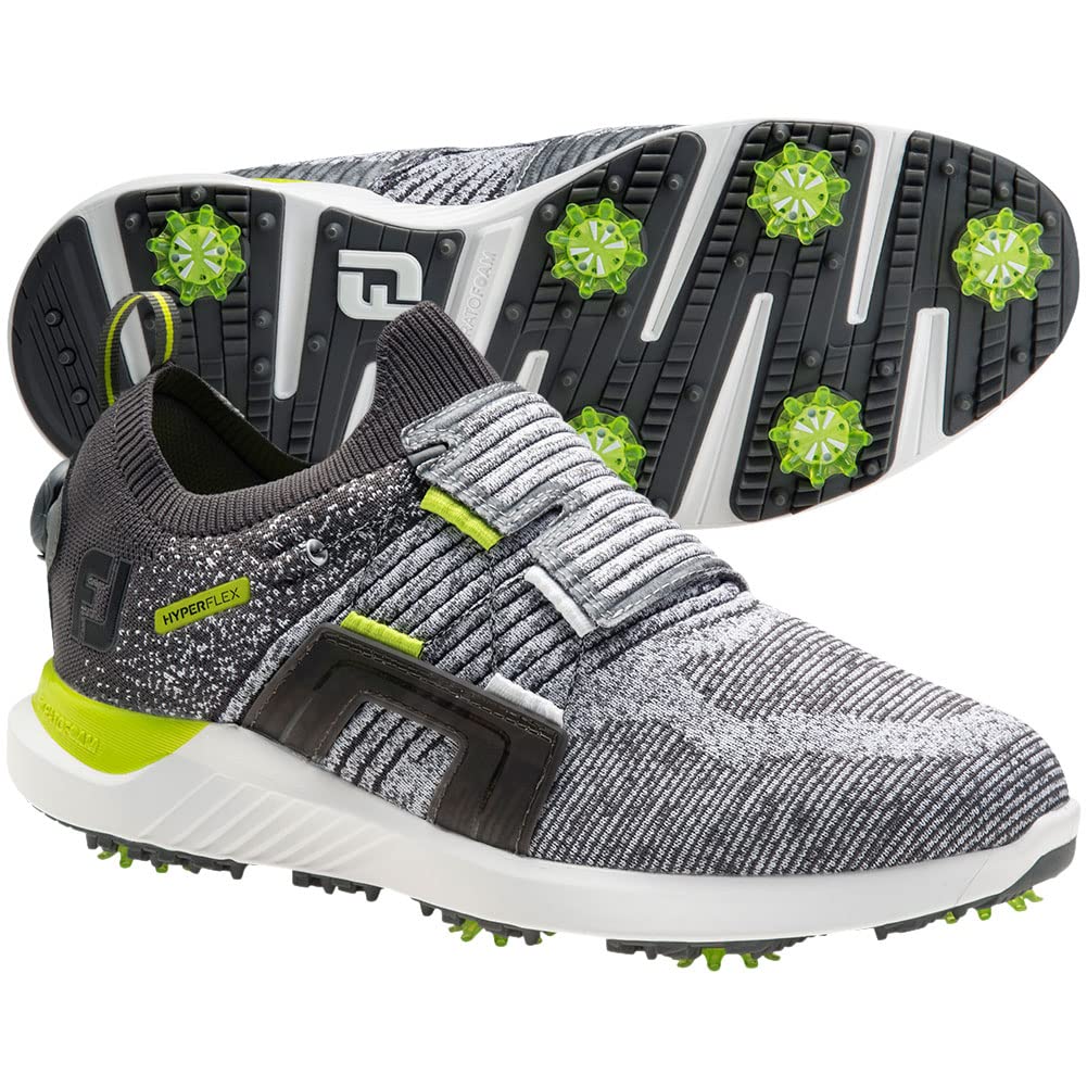FootJoy Men's Hyperflex Boa Golf Shoes - Waterproof Spiked Golf Shoes for Men with BOA Closure System | Perfect for Walking Courses & Wet Conditions