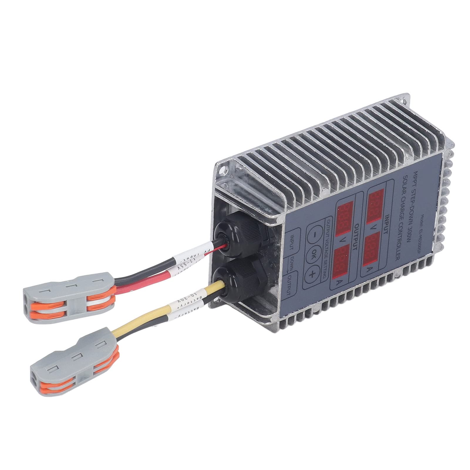 Waterproof Solar Charge Controller with LED Screen - 10-30V 300W Solar Battery Regulator for Easy Installation - Perfect for Off-Grid Power Systems, RVs, and Solar Panel Kits