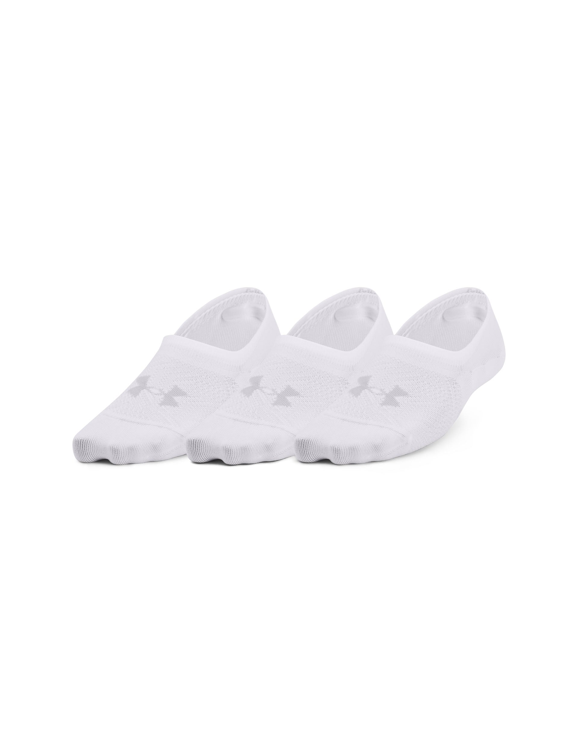 Breathe Lite Ultra 3 Pack Low Cut Liner Socks - White/Medium Grey - Perfect for Running, Hiking & Athletic Performance