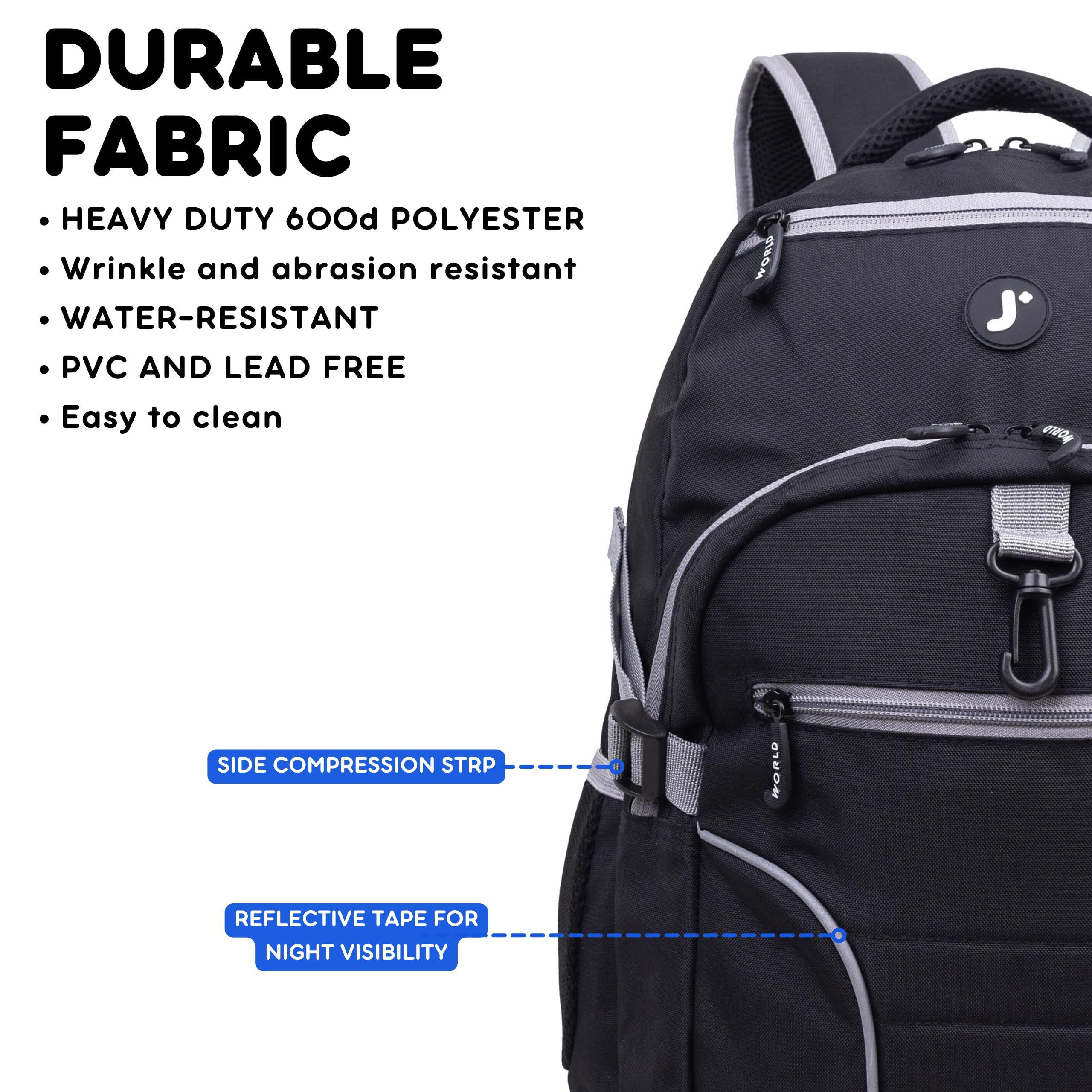 J World New York Atom Multi-Compartment Laptop Backpack - 18.5