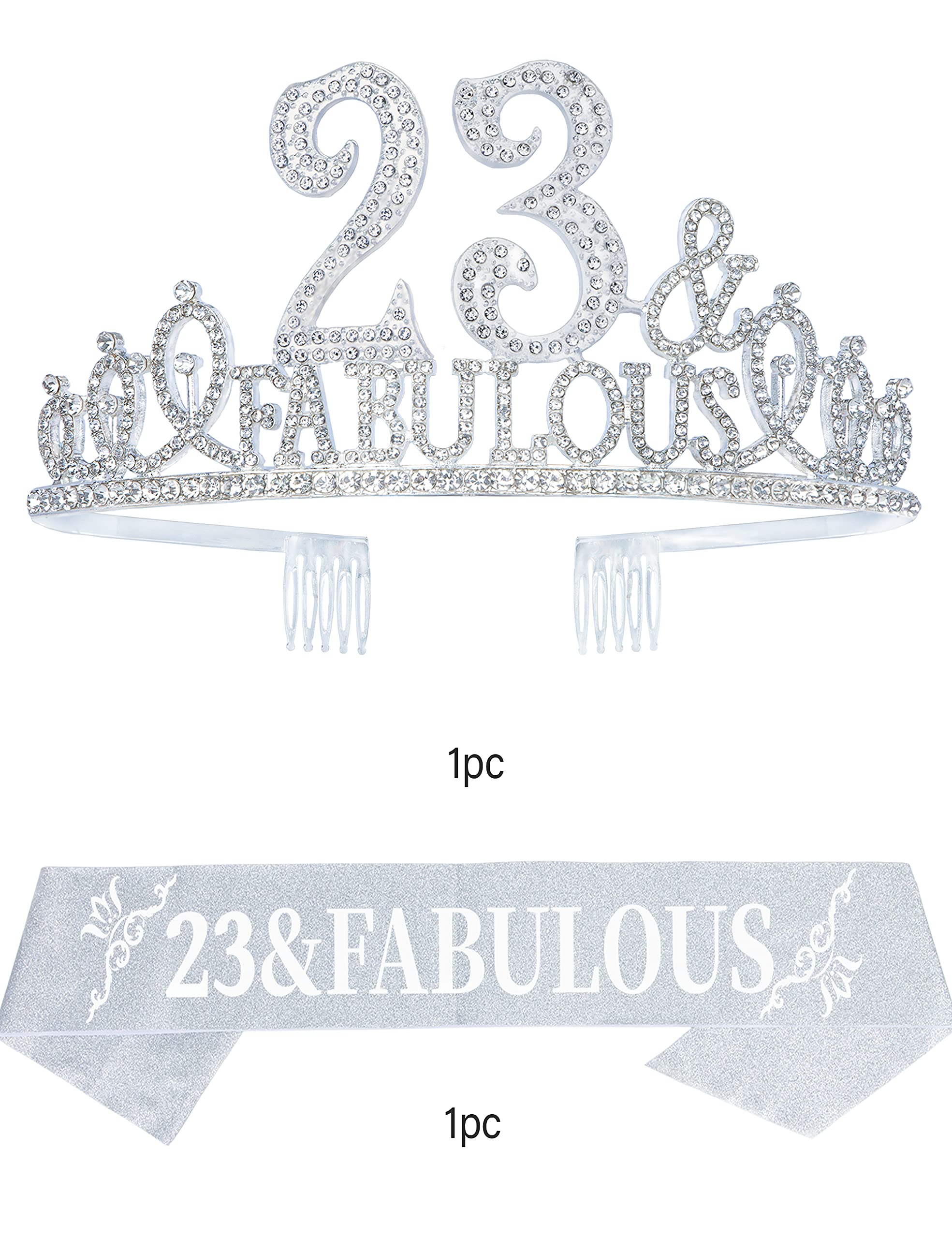 EBE EmmasbyEmma 23rd Birthday Party Decorations - Gold Glitter Balloons, Banner & Supplies for Women's 23rd Birthday Celebration | Perfect for Home, Office or Surprise Party Decor