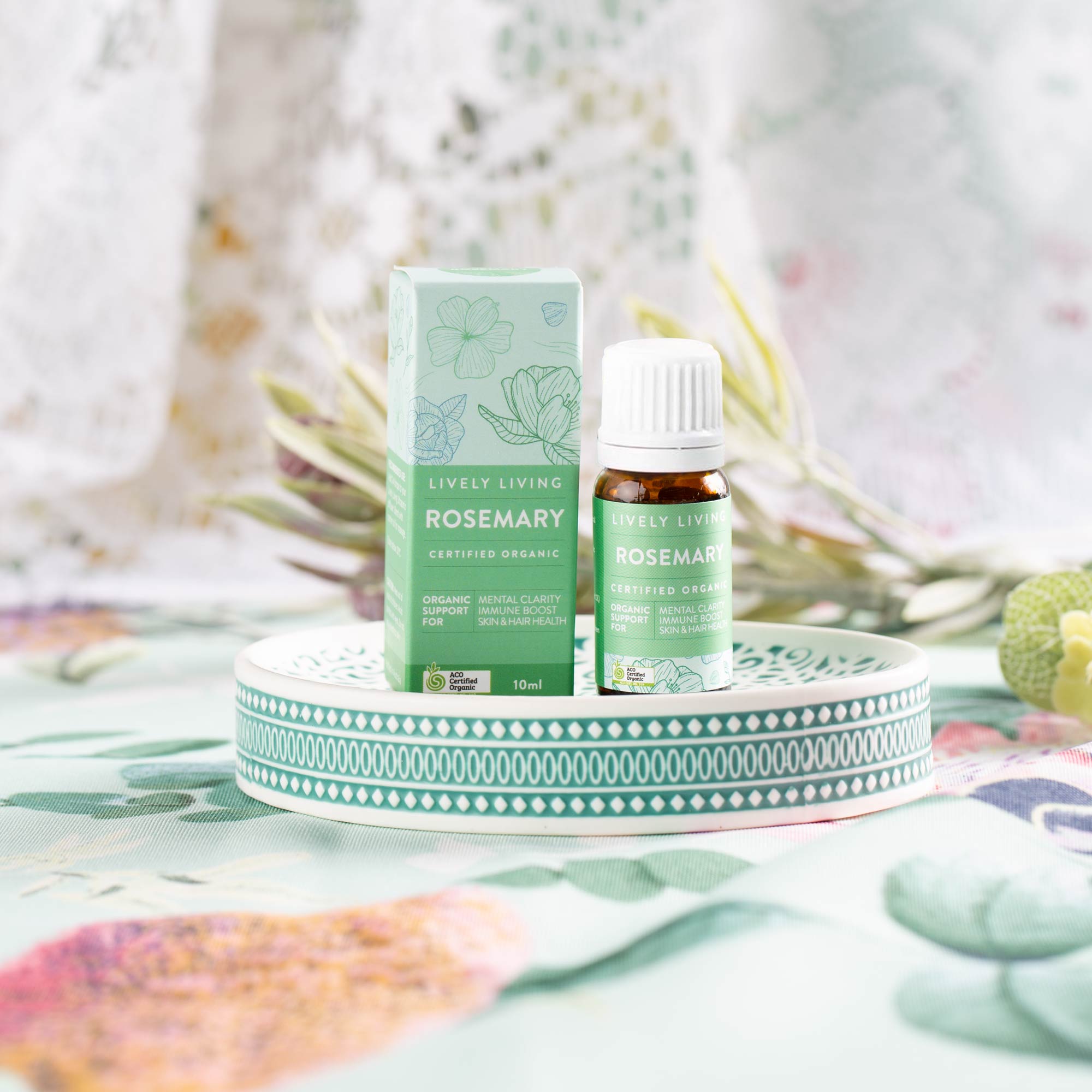 Certified Organic Rosemary Essential Oil - 10ml Pure & Natural for Aromatherapy, Hair Care & Relaxation - Perfect for Diffusers, Massage & DIY Skincare