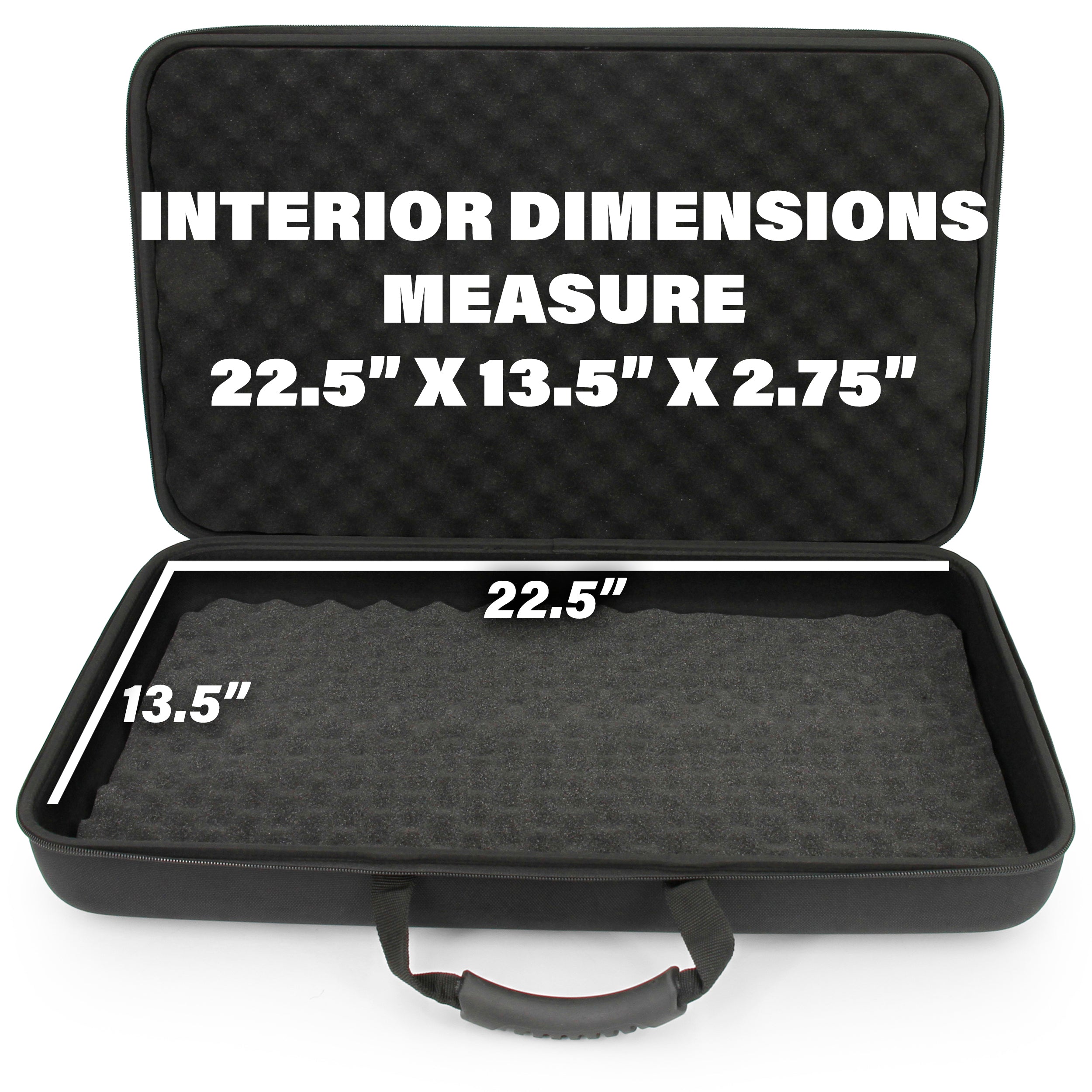 CASEMATIX Protective Carrying Case for 15.6-24 Inch Portable Monitors & Laptop Screens - Shockproof Foam Padding - Perfect for Gaming Monitors, Business Travel & Home Office (Black)