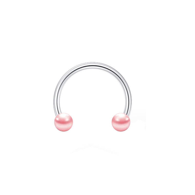16G Surgical Steel Heart Horseshoe Circular Barbell - Body Jewelry for Cartilage, Lip, Nose Piercing | Perfect for Everyday Wear, Parties & Alternative Fashion | B2017