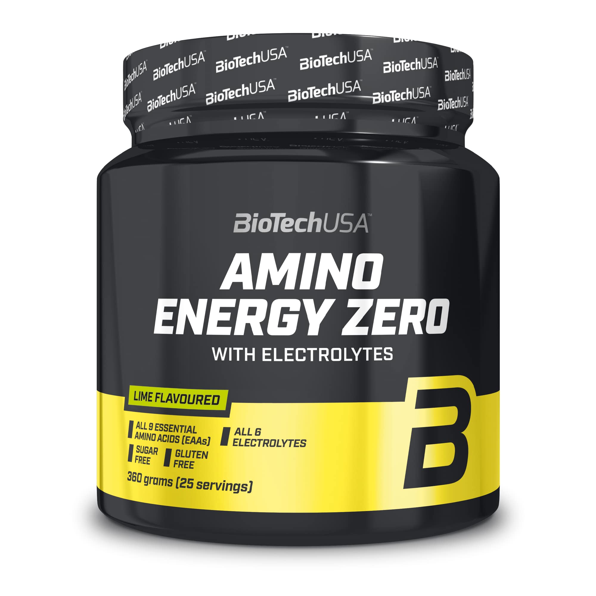 BioTechUSA Amino Energy Zero with Electrolytes - Lime Flavor, 360g Powder for Workout Recovery & Hydration | Pre & Post Workout Supplement for Athletes & Fitness Enthusiasts