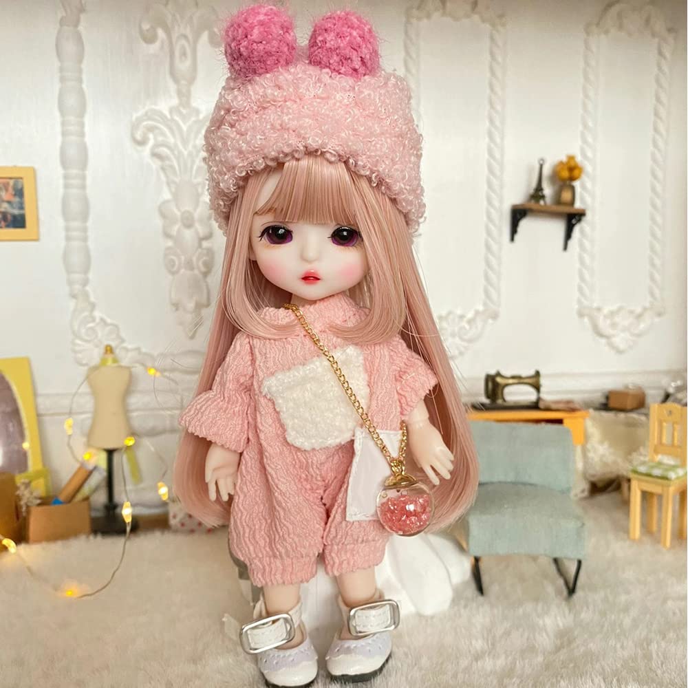16cm SISON BENNE BJD Doll 1/8 1/12 Mini SD Ball-Jointed Doll with Full Outfit, Shoes, Wig & Makeup - Perfect DIY Toy & Gift for Girls (Style 20#) | Collectible, Photography Prop, Birthday Present