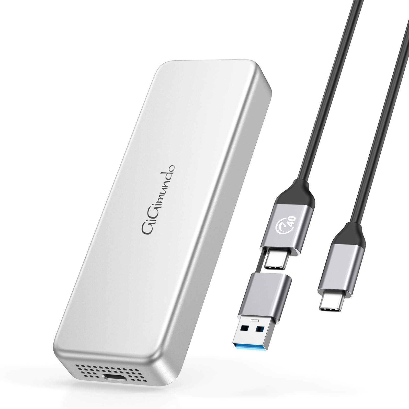 **G40 USB4 40Gbps Portable SSD 512GB - High-Speed External SSD with CNC Aluminum Body & Active Cooling Fan | Ultra-Fast 3200MB/s Transfer for Content Creators, Photographers & Gamers | Perfect for 4K Video Editing, Gaming & Large File Storage**