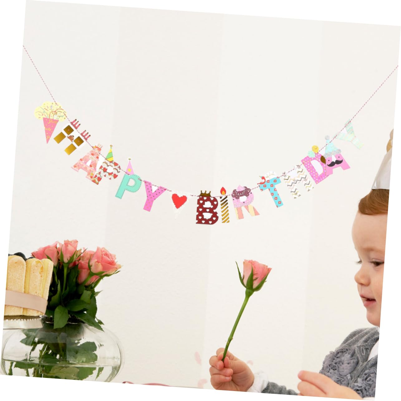 VICASKY 2 Pack Happy Birthday Banner Flags - Fray-Proof Dreamcatcher Design for Baby Birthday Party Decorations - Indoor & Outdoor Celebration Decor for Kids, Baby Showers, and Birthday Parties