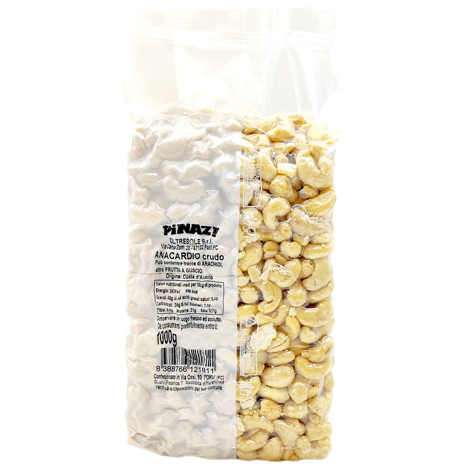 Premium Raw Cashews 1kg | Unroasted & Unsalted Natural Cashew Nuts | Healthy Snacks, Vegan & Keto Friendly | Perfect for Baking, Cooking & On-the-Go Snacking