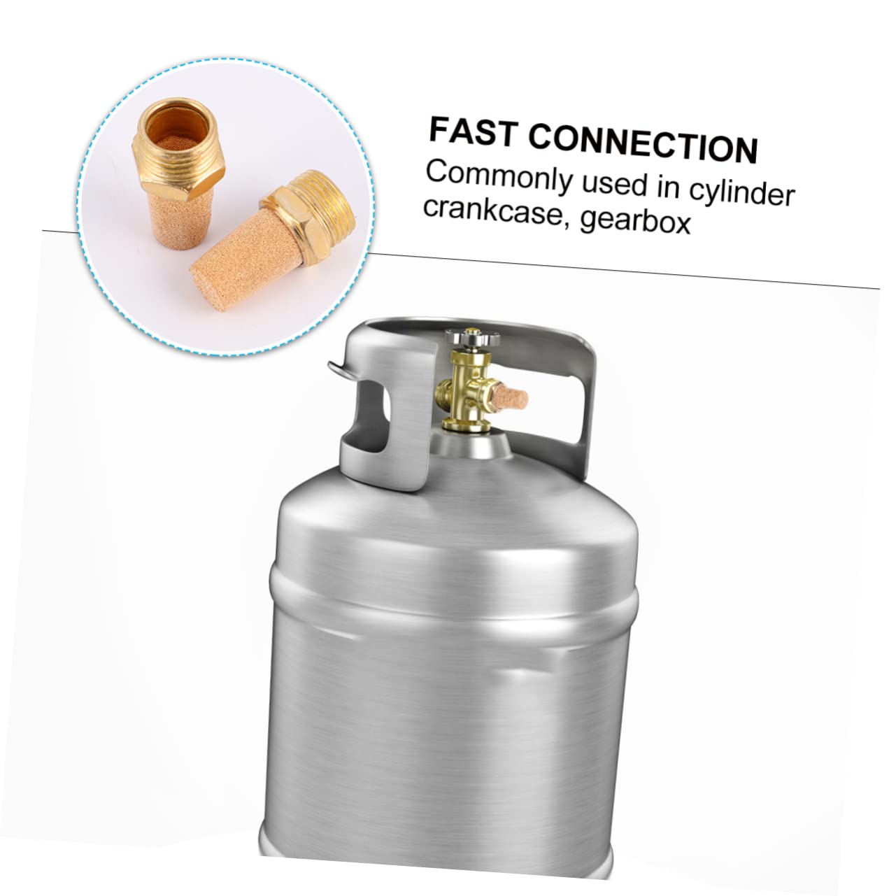 4PCS Brass Pneumatic Muffler G1/2 Male Thread Air Solenoid Connector - Noise Reduction for Air Compressor Systems - Ideal for Industrial Machinery & HVAC Applications