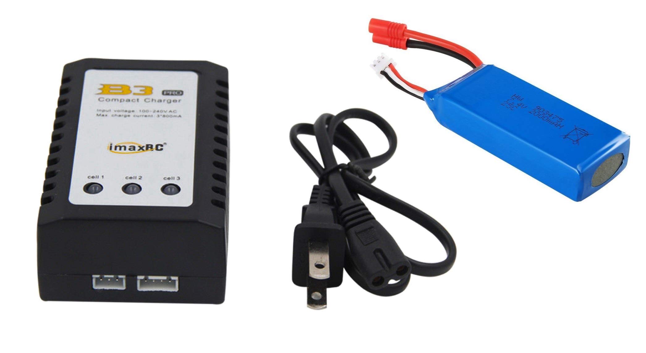 Original Vivitar Aero View DRC-446 Drone Replacement Battery & Balance Charger Set - Compatible with Vivitar Drones for Extended Flight Time & Safe Charging - Perfect for Aerial Photography, Outdoor Adventures & Drone Enthusiasts