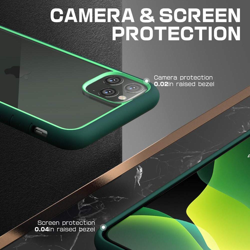 Apple iPhone 11 Pro Max 6.5 Inch Shockproof Case - Unicorn Beetle Style Clear Protective Cover with Green Accents | Perfect for Outdoor Activities, Travel & Daily Protection