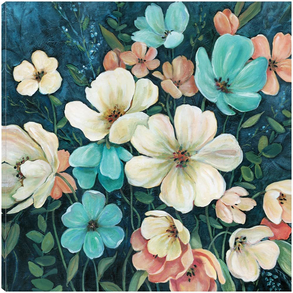 Timeless Tulips Canvas Wall Art - 22x22 Inch Hand-Painted Floral Painting by Carol Robinson - Ready to Hang Home Decor for Living Room, Bedroom, Office & More - Perfect for Spring Decor, Housewarming Gifts & Interior Design