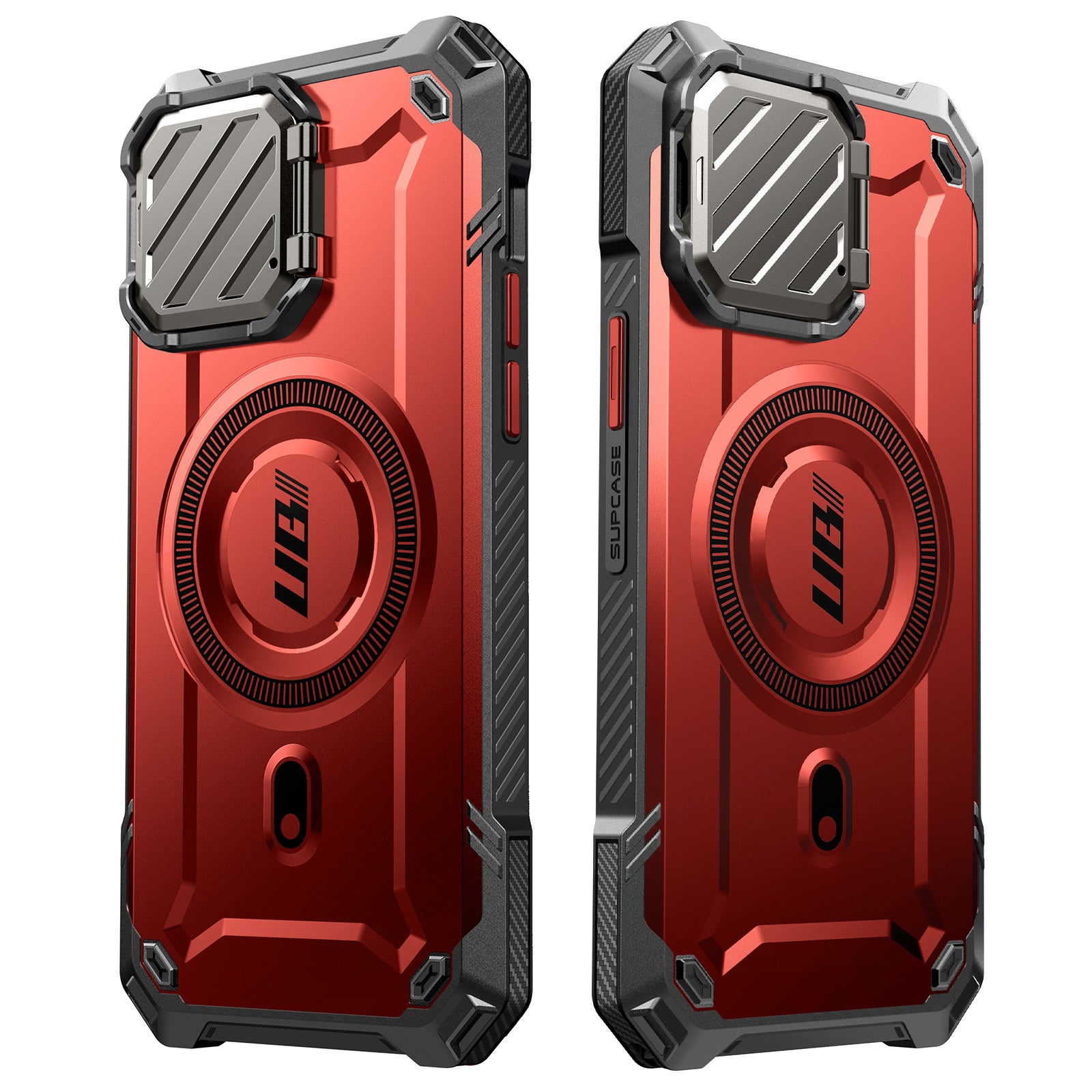 iPhone 16e Unicorn Beetle MAG XT MagSafe Case - Shockproof & Magnetic Metallic Red Protective Cover for Work, Travel & Outdoor Activities