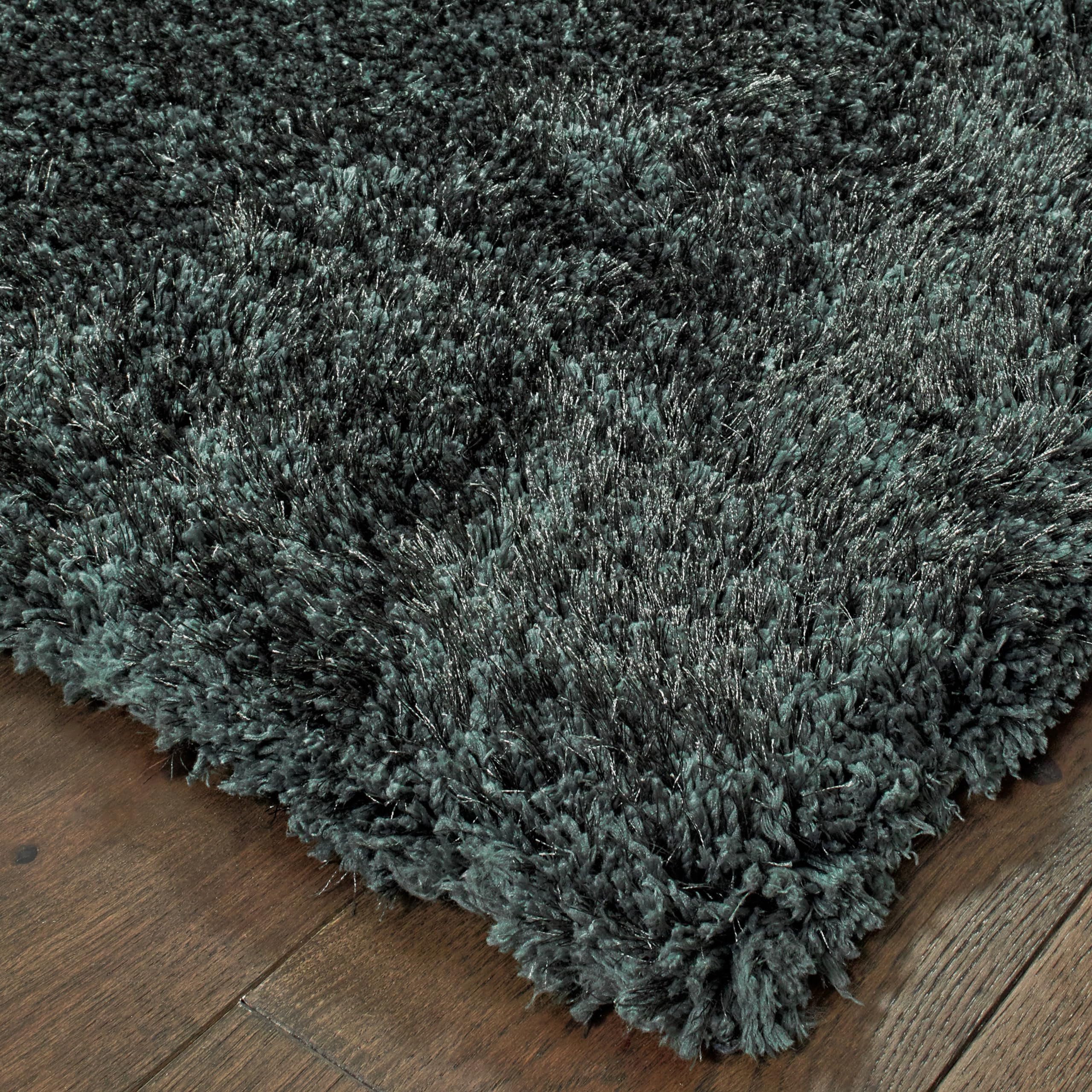 Premium Handmade Plush Shag Area Rug - Soft Indoor Carpet for Living Room, Bedroom & Bathroom - Charcoal Grey 3'3