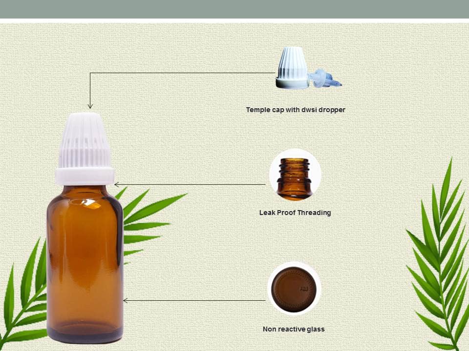 PHARCOS 30ml Amber Glass Dropper Bottles with White Temple Cap & Inner Dropper Plug - Essential Oil Bottles, Perfume Containers, Aromatherapy Supplies (Pack of 5) for DIY Blending, Travel Size Liquids & Home Fragrance Storage