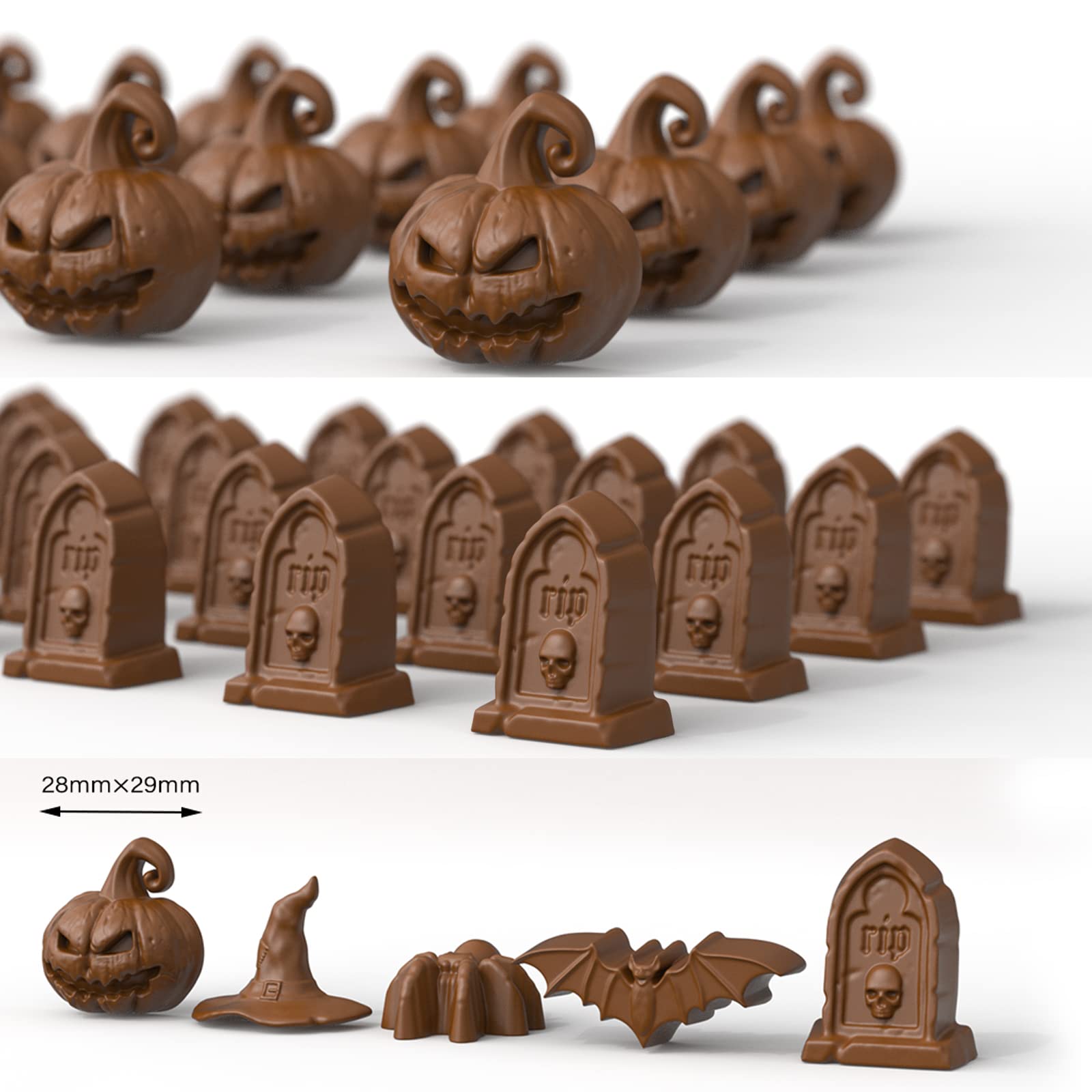 5-in-1 Halloween Silicone Candy Mold Set for Gummies, Chocolates & Jello - Reusable Baking Molds for DIY Halloween Treats, Cupcakes & Party Desserts (2 Pack) - Perfect for Halloween Parties, Home Baking & Holiday Gift Making