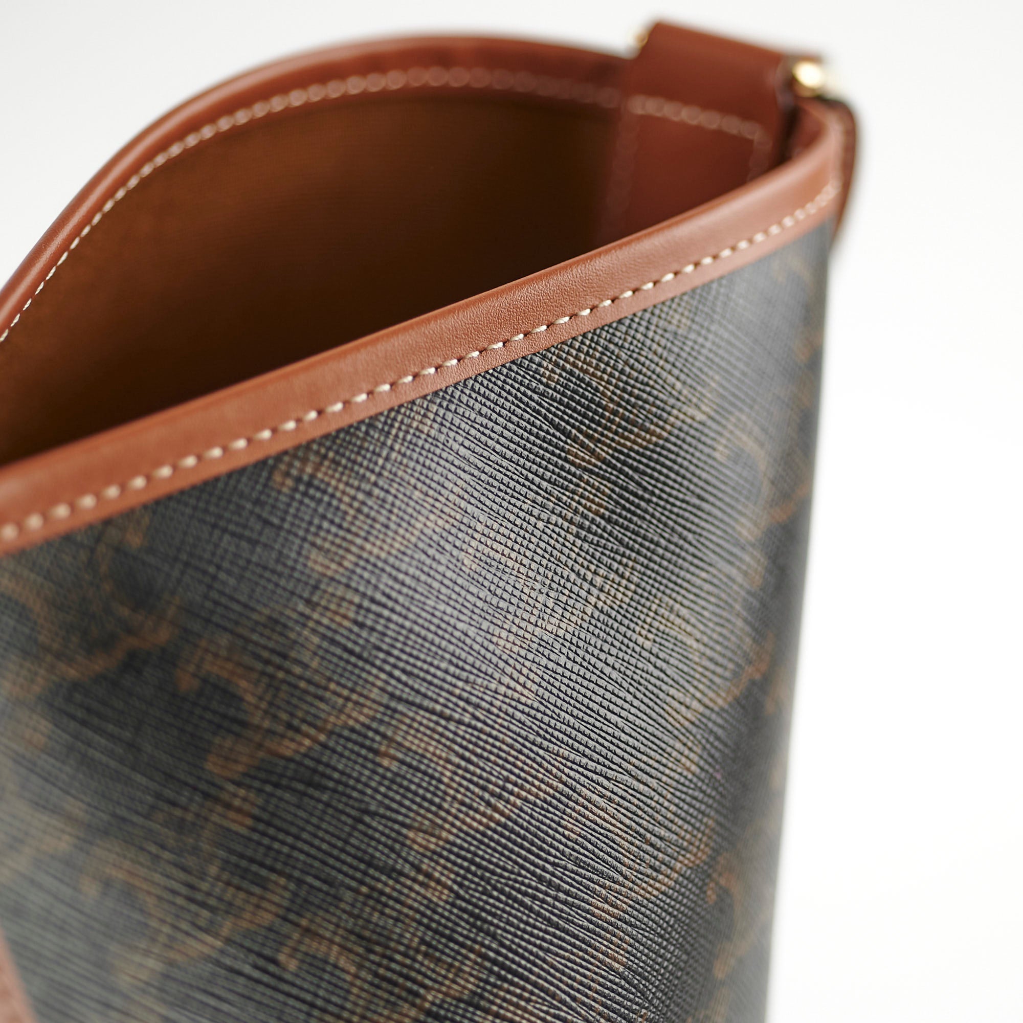 Celine Medium Bucket Bag in Triomphe Canvas & Calfskin Leather - Stylish Shoulder Bag for Women, Perfect for Work, Travel and Everyday Use