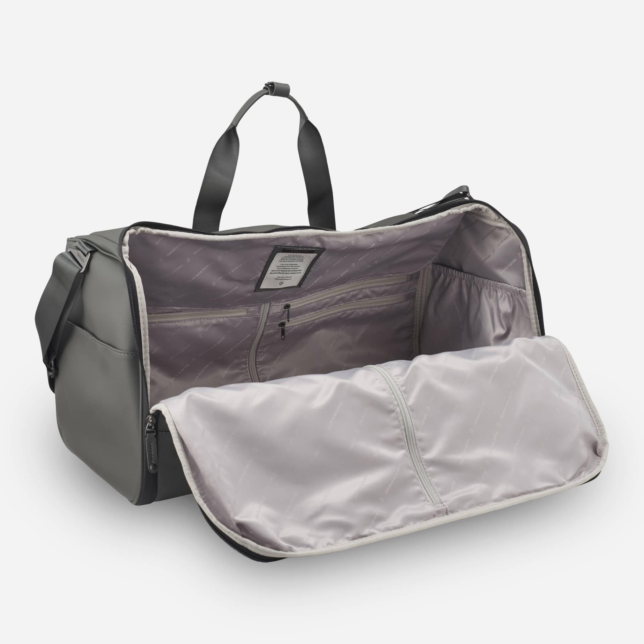 Signature Garment Duffel Bag - Waterproof Travel Duffel for Business & Gym - Foldable Carry-On Luggage with Shoe Compartment (Perfect for Business Trips, Gym Workouts & Weekend Getaways)