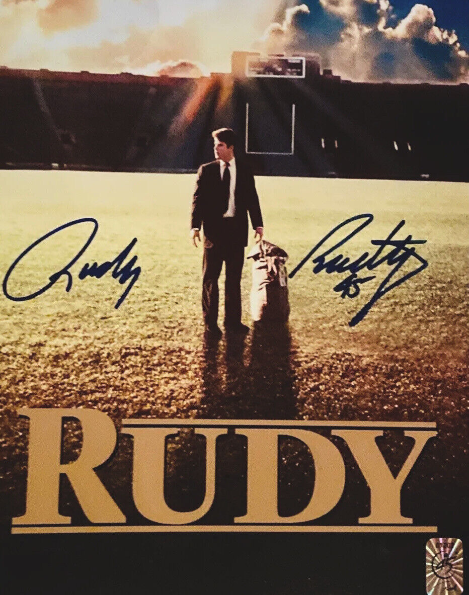 Authentic Rudy Ruettiger Signed 8x10 Movie Photo - Collectible Memorabilia for Sports Fans & Movie Enthusiasts - Perfect for Home Theater, Man Cave, or Office Decor