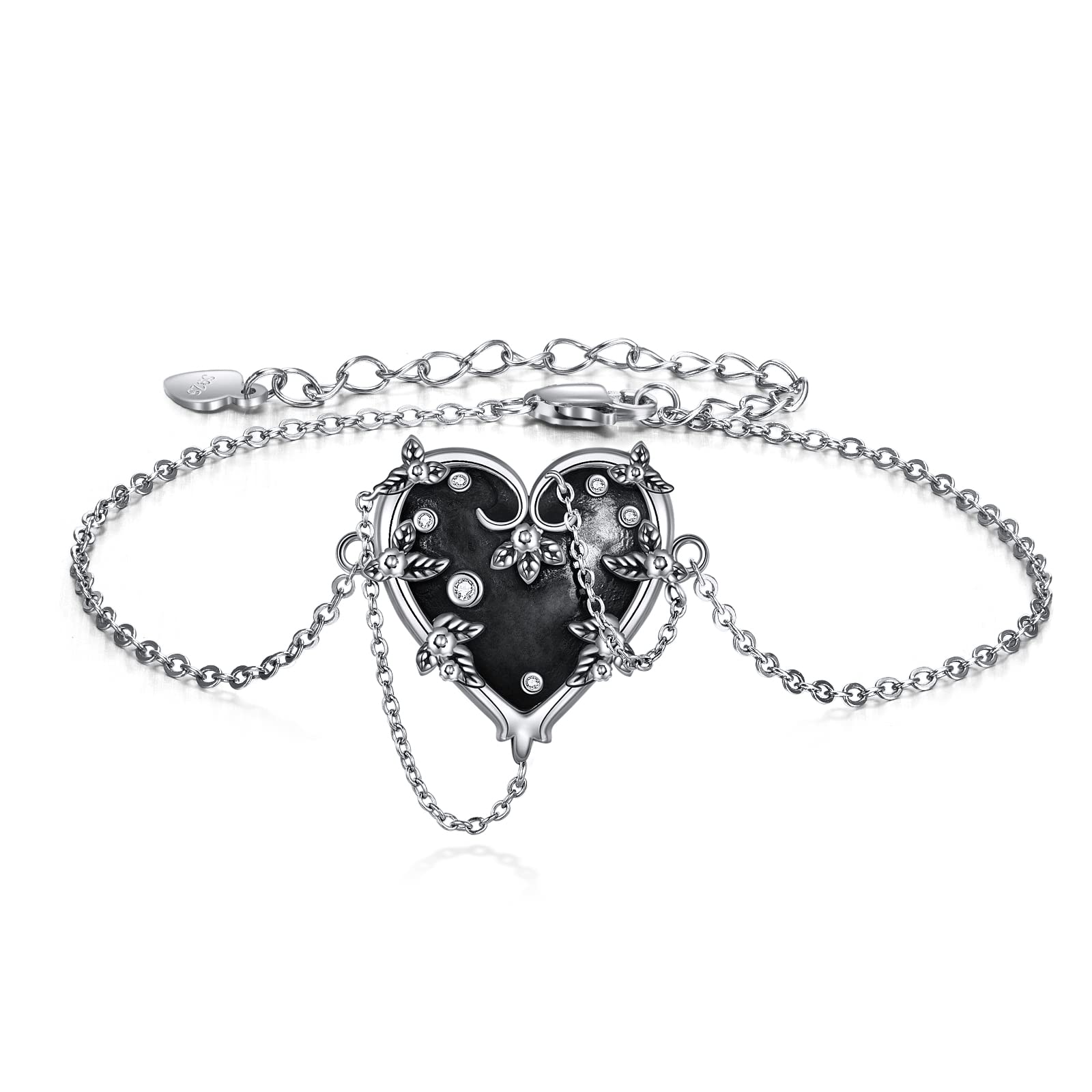 Gothic Jewelry Sets for Women - 925 Sterling Silver Emo Goth Necklace & Earrings Set | Halloween Gifts for Women | Perfect for Gothic Parties, Concerts & Alternative Fashion