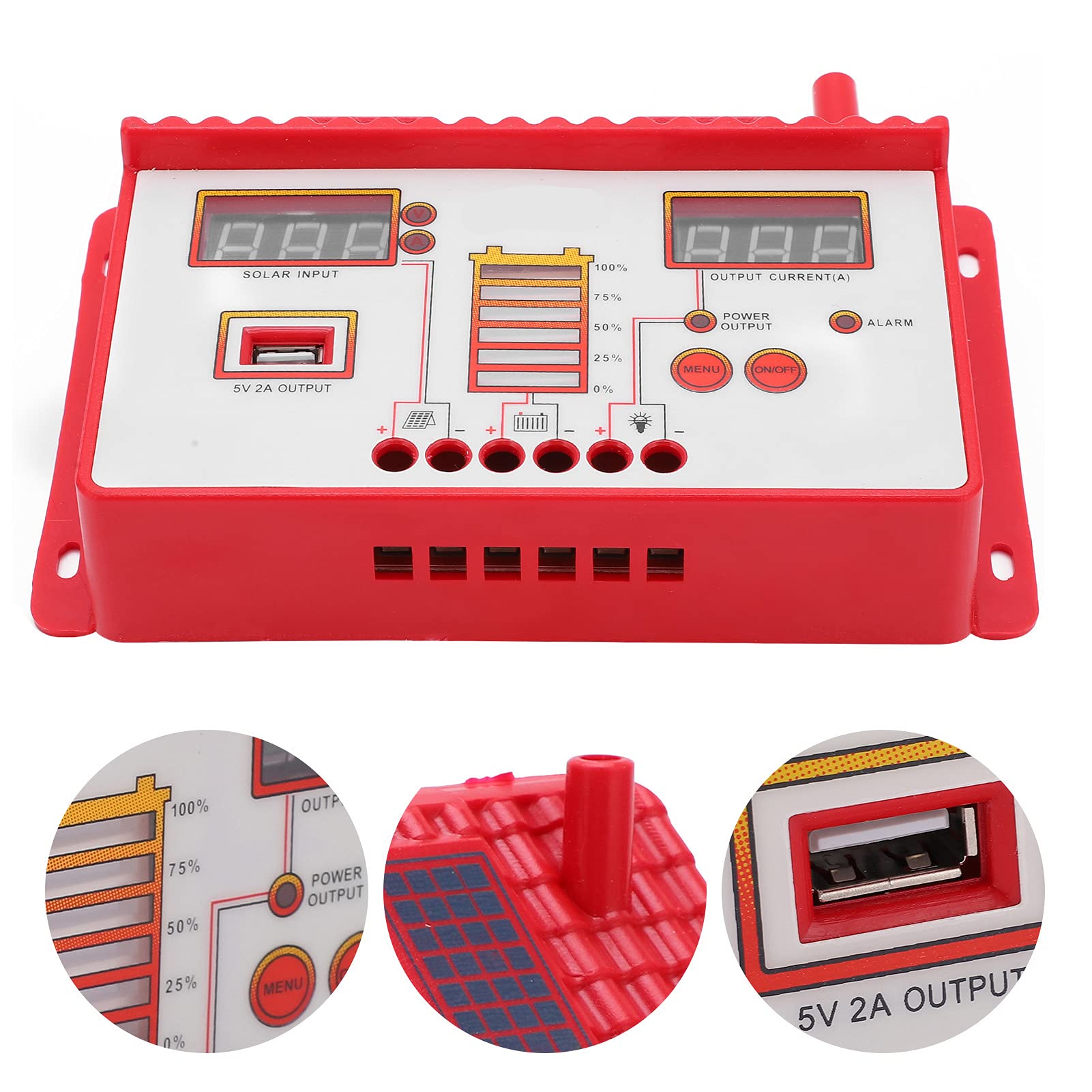 Solar LED Controller - MOSFET Reverse Current for Labs & Factories