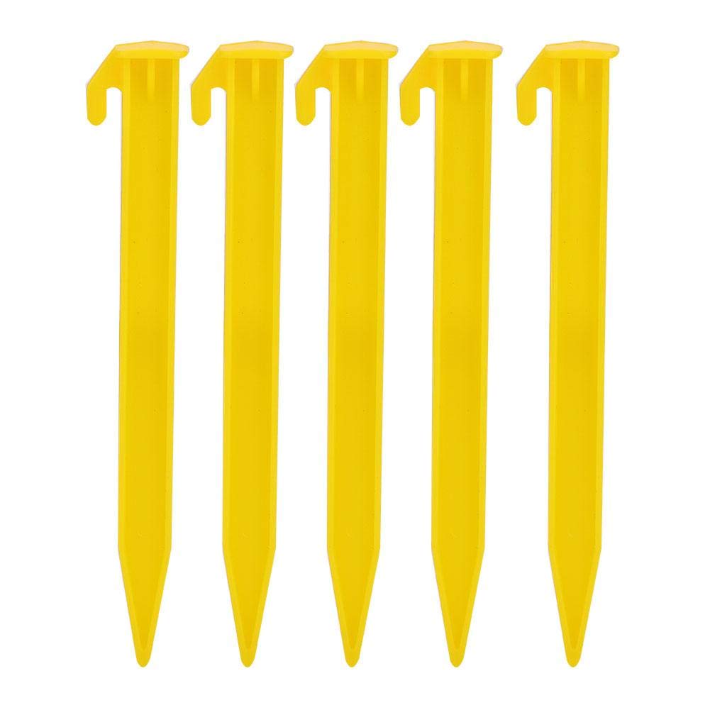 Keenso 5PCS Heavy Duty Tent Stakes - Lightweight Nylon Screw Pegs for Frozen Ground, Ice, Sand & Grass - Perfect for Camping, Beach Outings & Outdoor Dining Sets