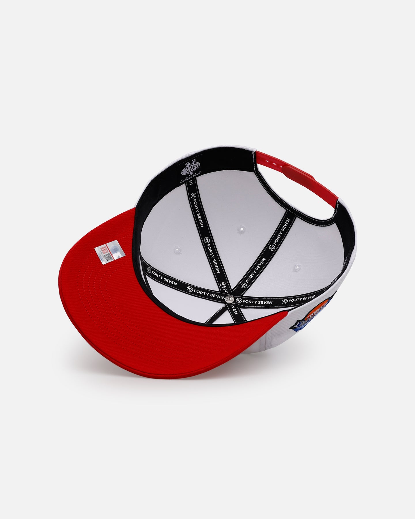 47 Brand UNLV 1990 'March Madness' Snapback Hat - White & Red Adjustable Baseball Cap for Men & Women - Perfect for Basketball Games, Sports Events and Streetwear Fashion
