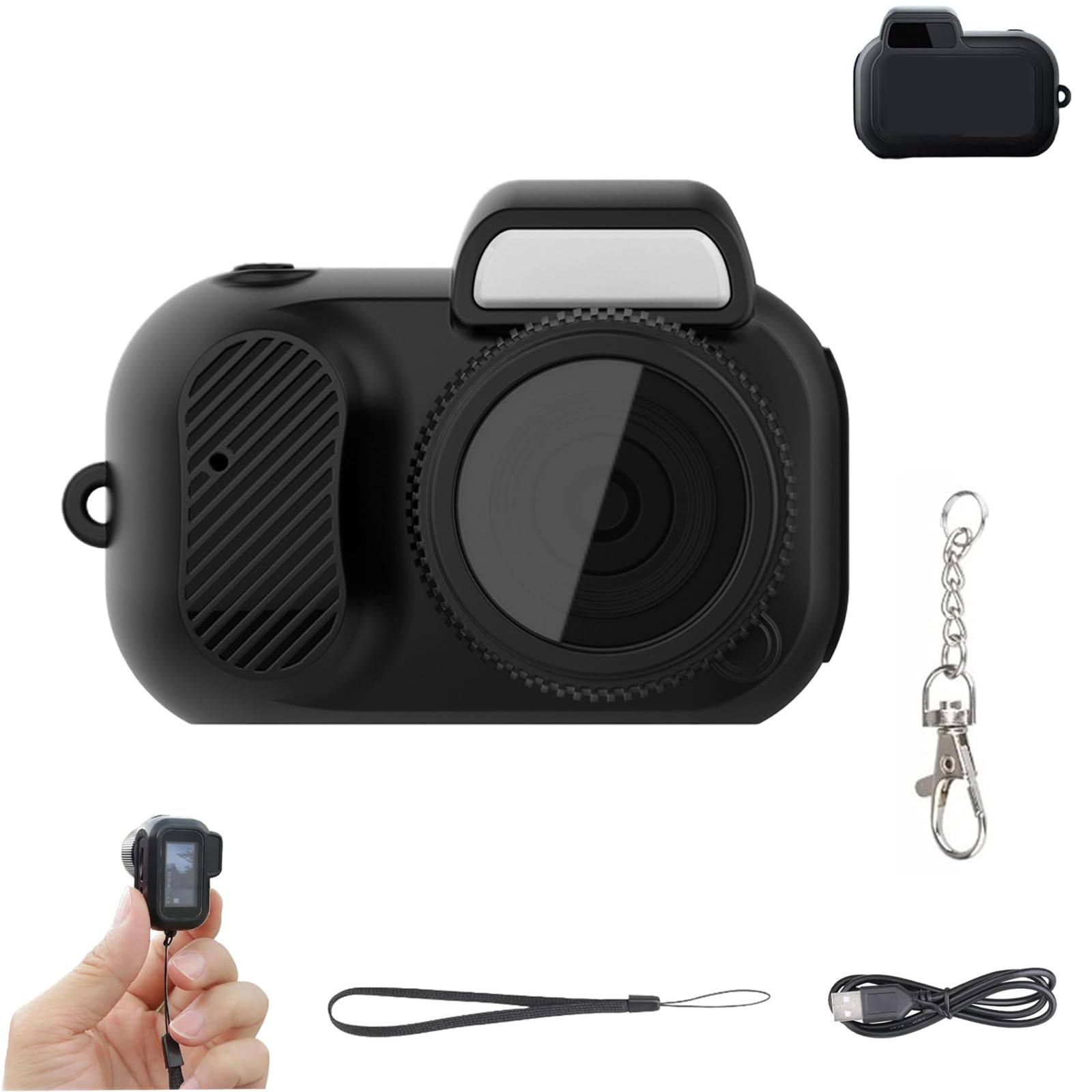 Capturo™ - World's Smallest Portable Keychain Camera, 1080p HD Mini Camera with 8 Filters & 128GB Card | MiniPixel™ Tiny Digital Camera for Travel, Vlogging, Home Security & Everyday Carry