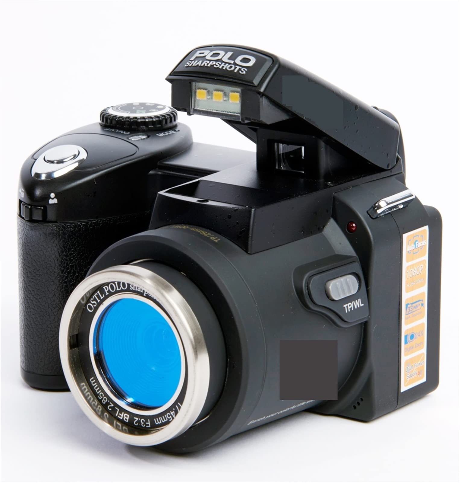 AUBEST 24X Optical Zoom DSLR Camera - 33MP Professional Video Camera with Auto Focus, 1080P HD, 3 Lenses & Flashlight for Photography & Outdoor Videography (No SD Card Included) - Perfect for Travel, Vlogging, and Wildlife Recording
