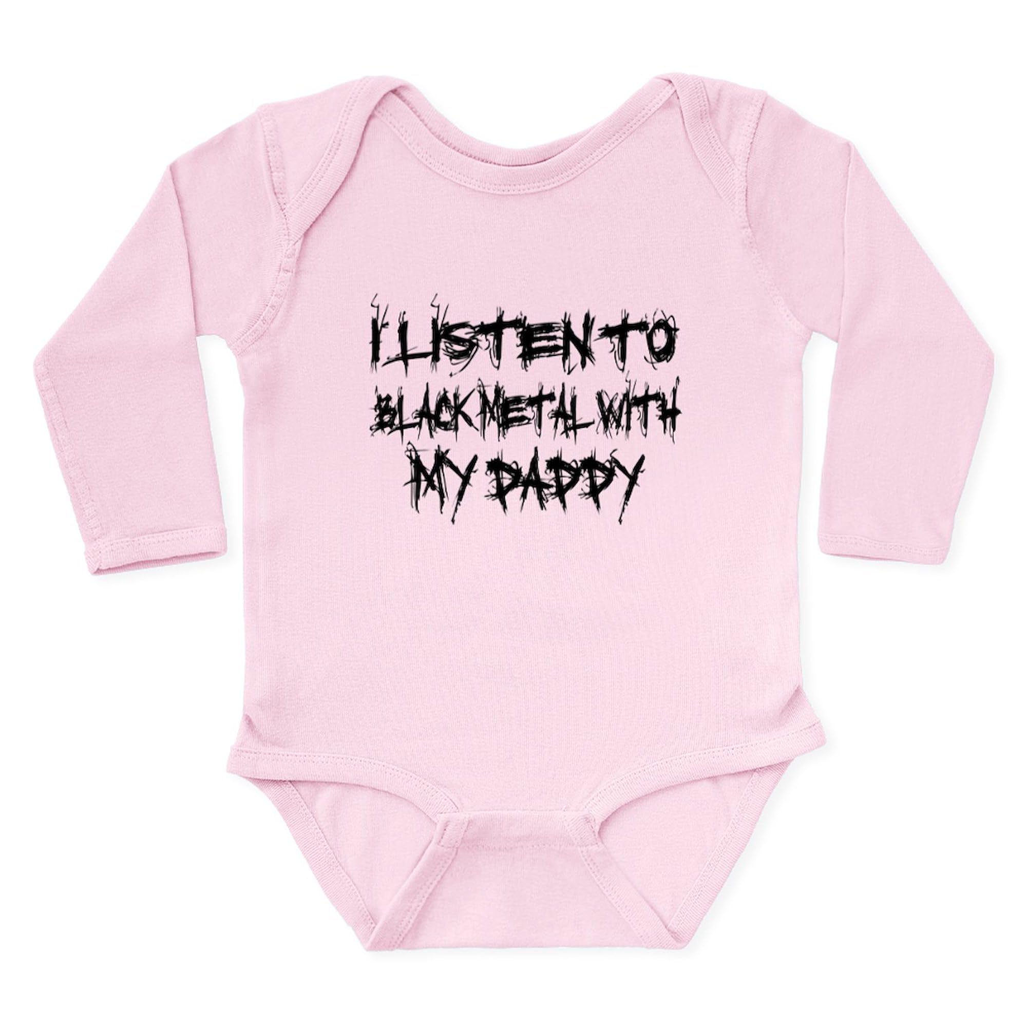 Black Metal with Daddy Long Sleeve Infant Bodysuit - Cute Baby Romper for Boys & Girls | Perfect for Family Photos, Holidays & Everyday Wear