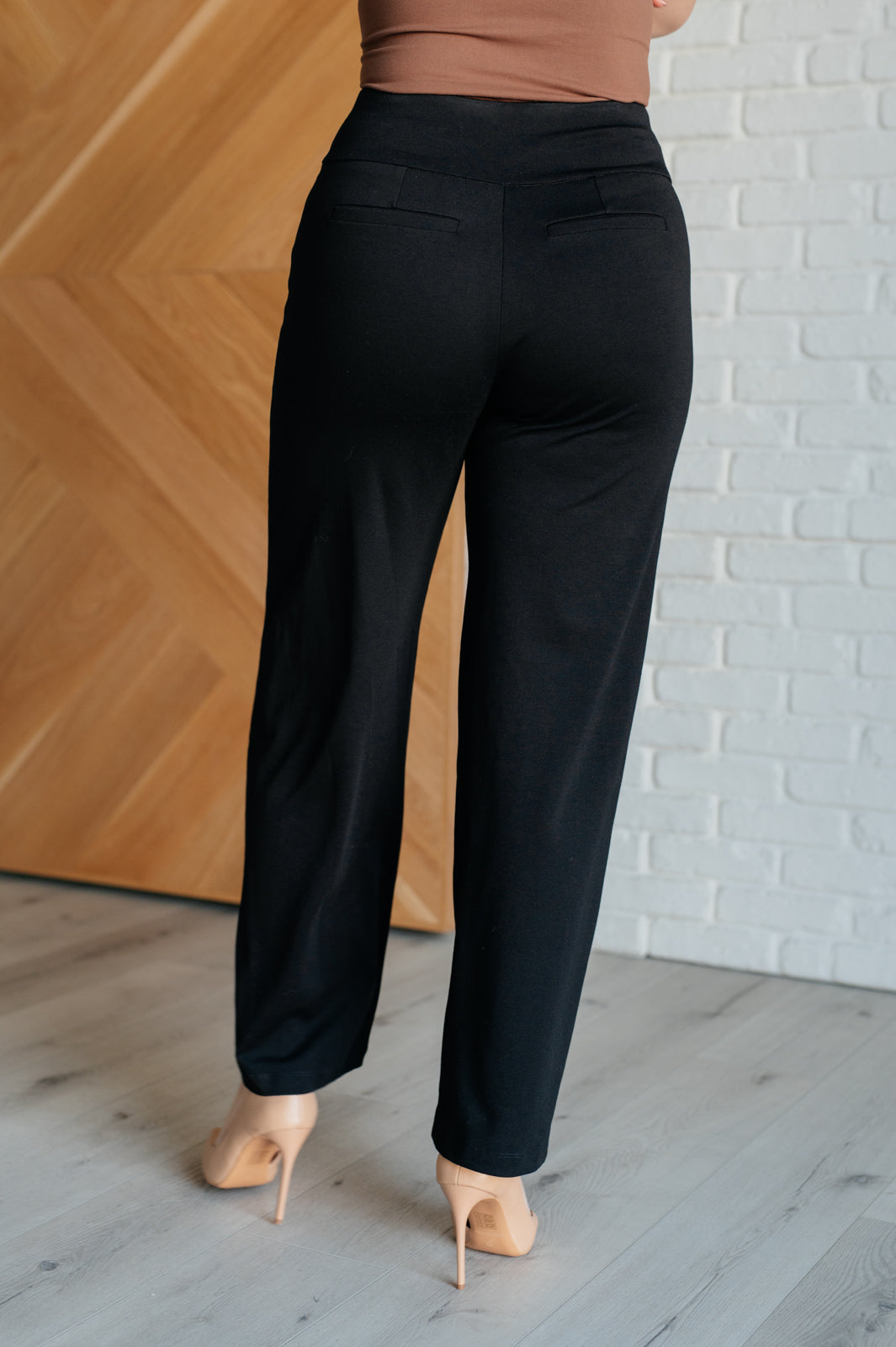 Magic Wide Leg Pants for Women - Stretchy High Waist Black Palazzo Trousers | Comfortable Office Wear & Casual Outfits