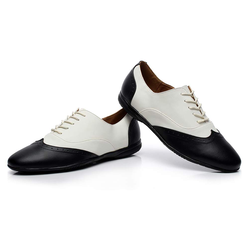 Hipposeus Men's Latin Ballroom Dance Shoes - Comfortable Rubber Sole for Wedding, Party & Competition - Model 9015 | Perfect for Salsa, Tango & Social Dancing