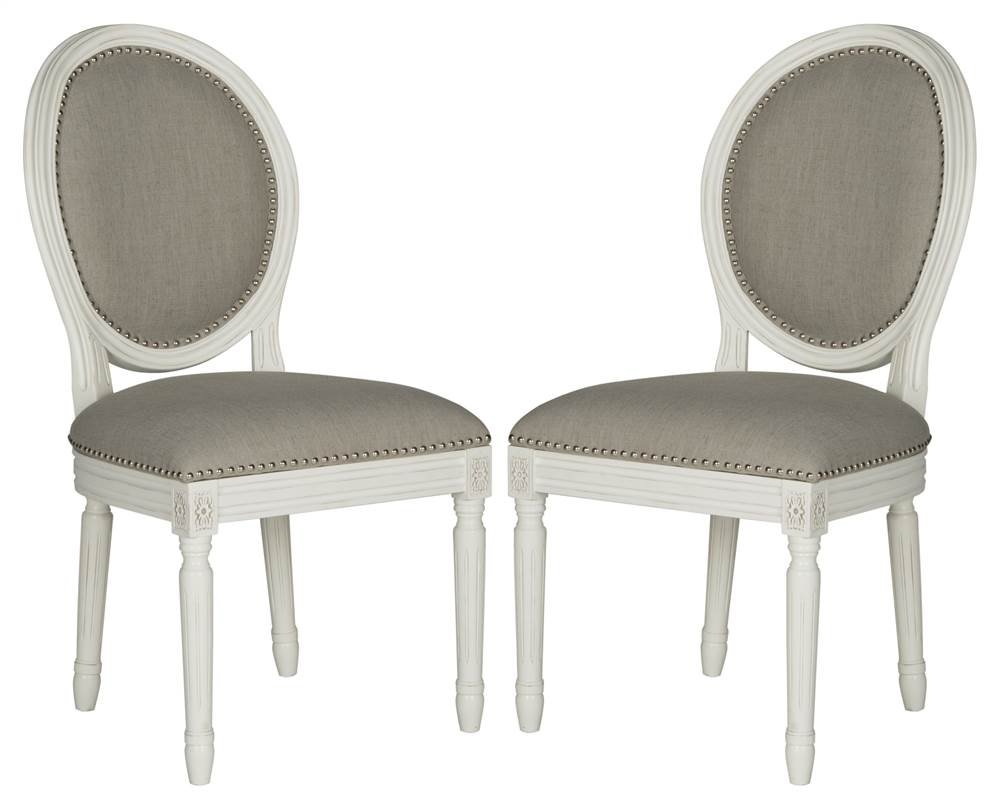 SAFAVIEH Home Collection Light Grey/Cream Accent Chair - Modern Upholstered Living Room Seating for Home, Office & Lounge