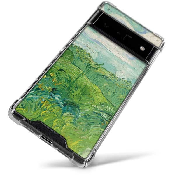 Vincent Van Gogh Phone Case for Google Pixel 6 Pro - Green Wheat Fields Design for Art Lovers