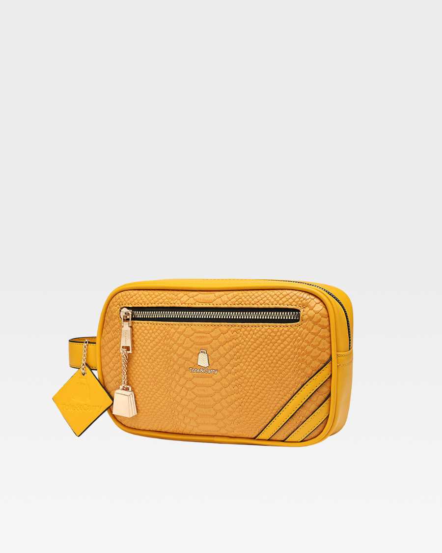 Apollo 1 Mustard Toiletry Bag for Travel - Waterproof Hanging Cosmetic Organizer with Multiple Pockets for Men & Women