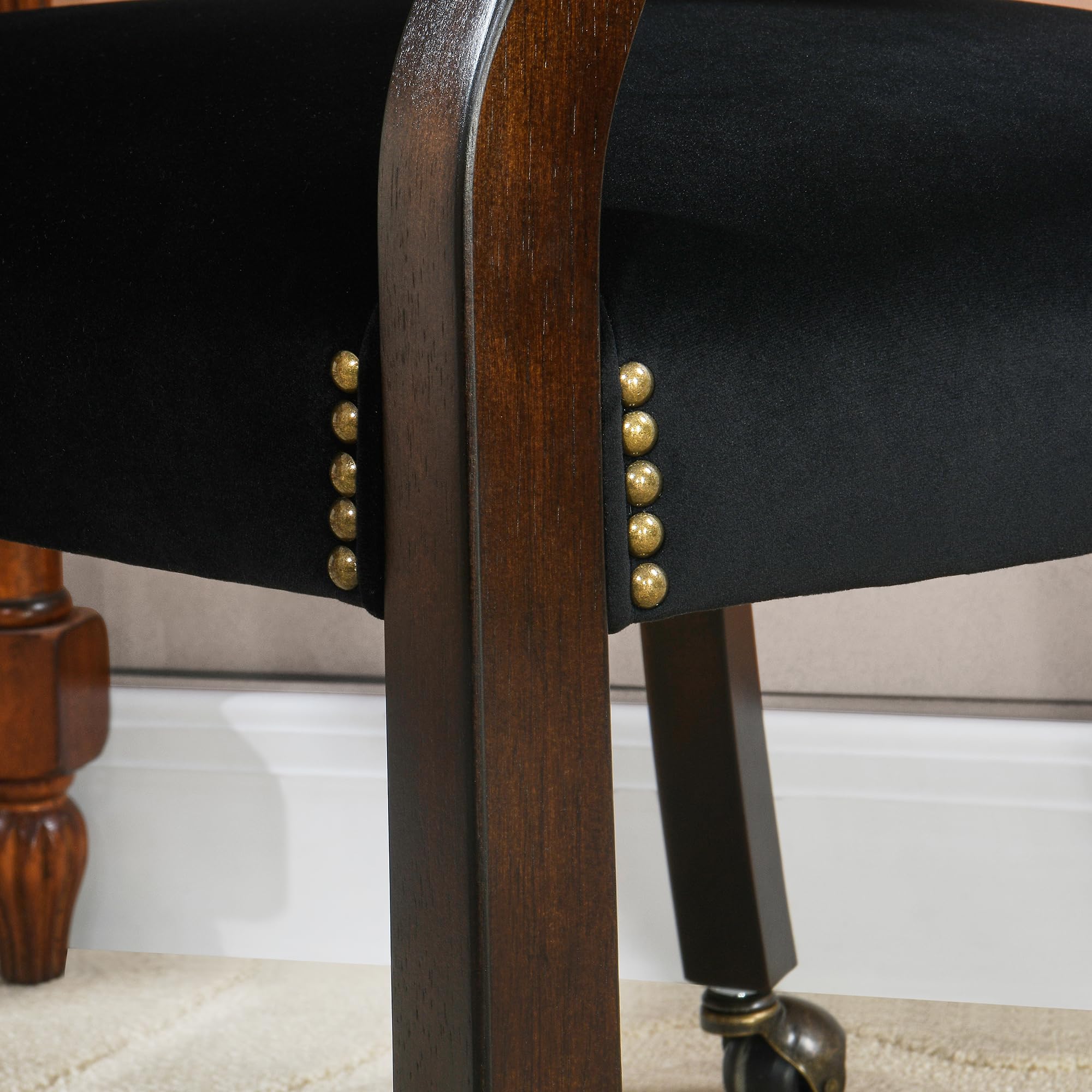 LEEMTORIG Large Rolling Dining Chairs with Casters - 26