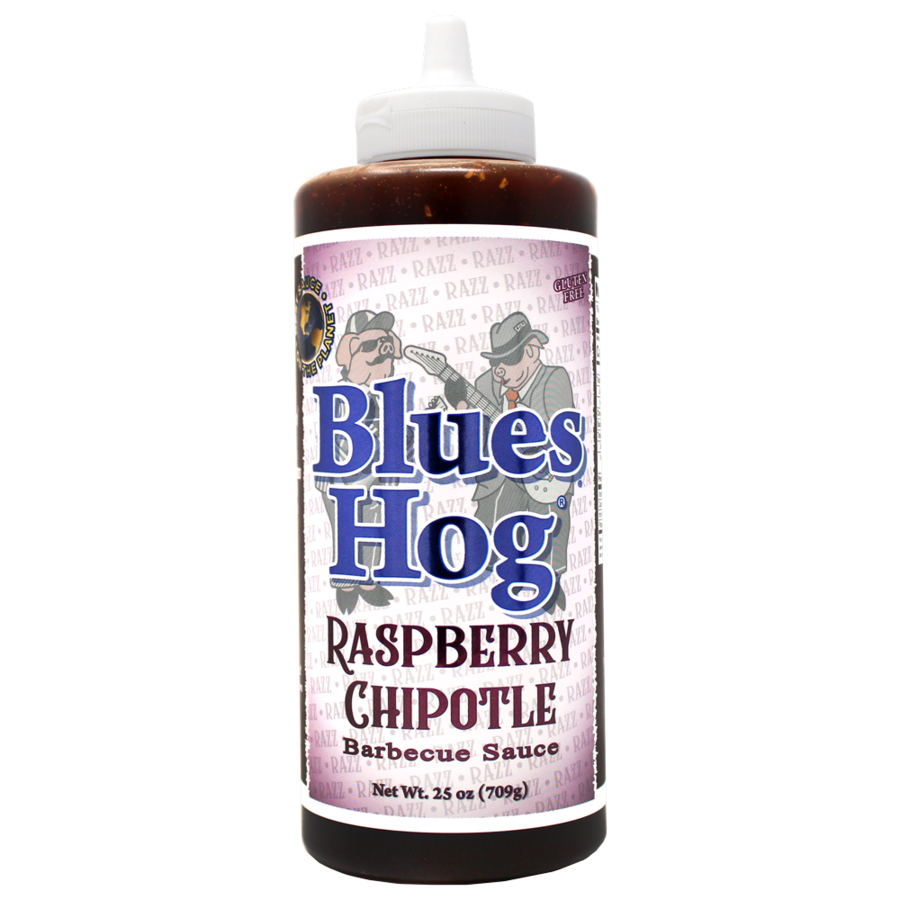 Blues Hog Raspberry Chipotle BBQ Sauce - 25 oz Squeeze Bottle - Sweet & Spicy Glaze for Ribs, Chicken, Burgers - Perfect for Grilling, Smoking & Outdoor Cooking