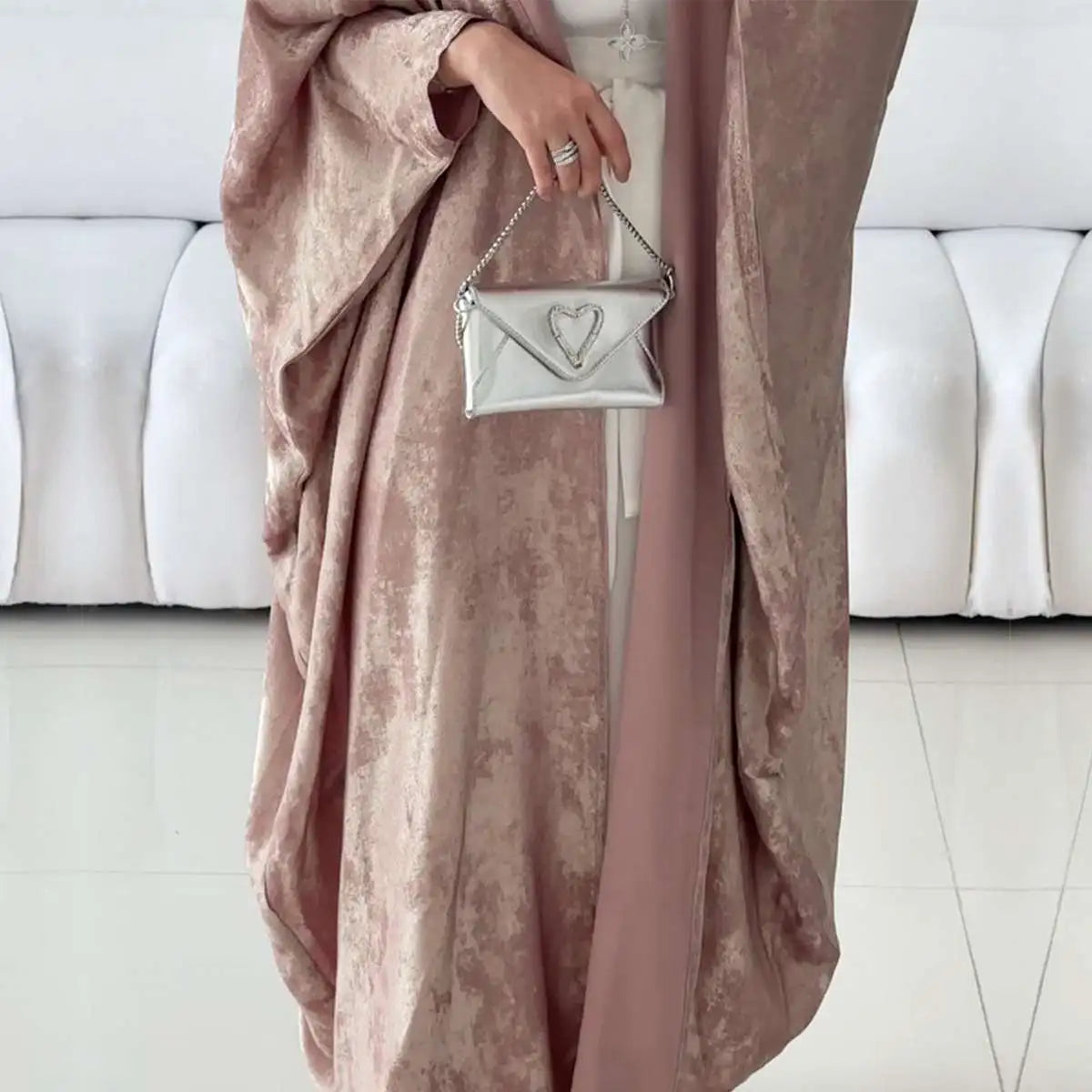 Elegant Muslim Women's Open Abaya Dress - Modest Long Cardigan for Prayer & Daily Wear - Perfect for Hijab Outfits & Special Occasions