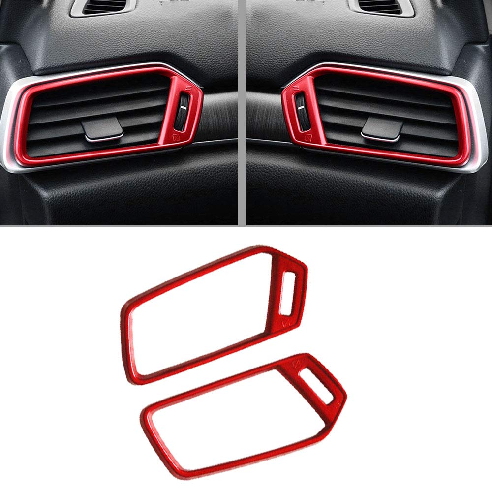 ABS Plastic Car Center Console Air Vent Trim Cover - Interior Decoration Accessory for Honda 10th Gen Accord 2018-2022 Models (Red) | Upgrade Your Car Interior & Protect Air Vents from Dust