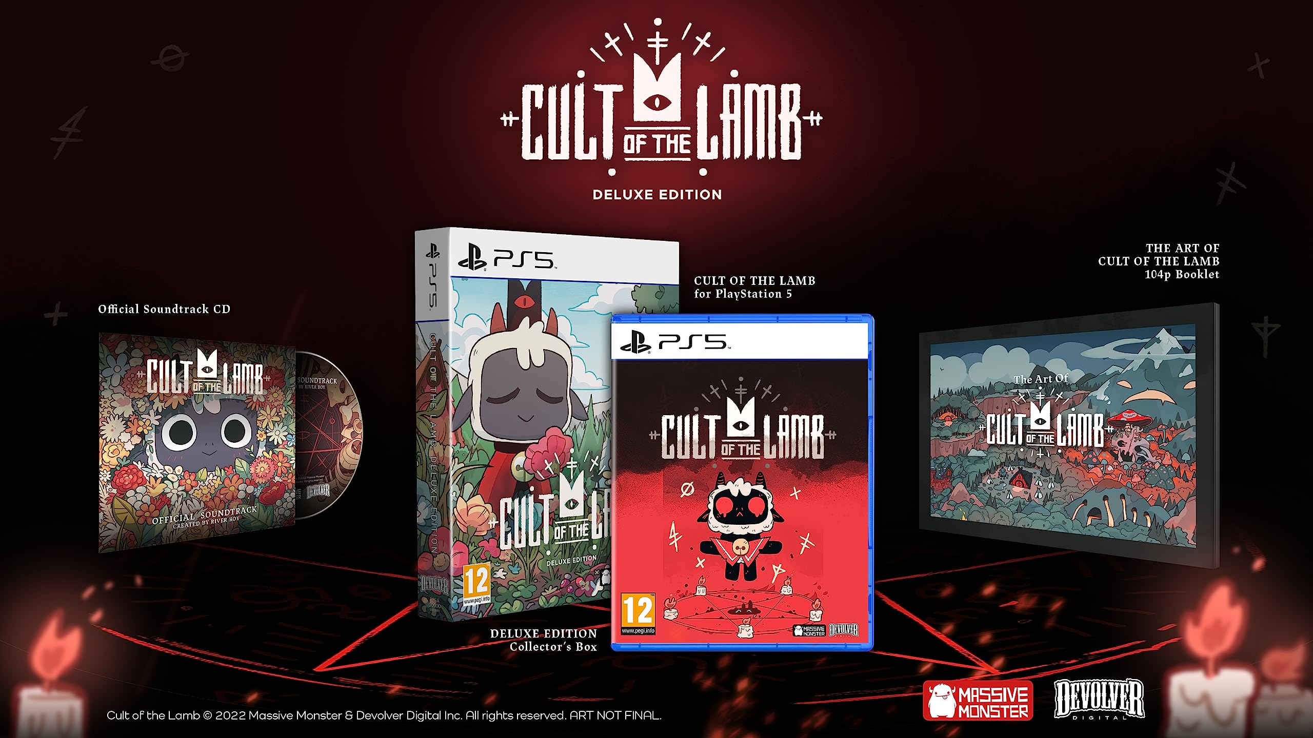 Cult of the Lamb Deluxe Edition for PS5 - Dark Fantasy Adventure Game with Exclusive Content | Perfect for Horror & Indie Game Fans