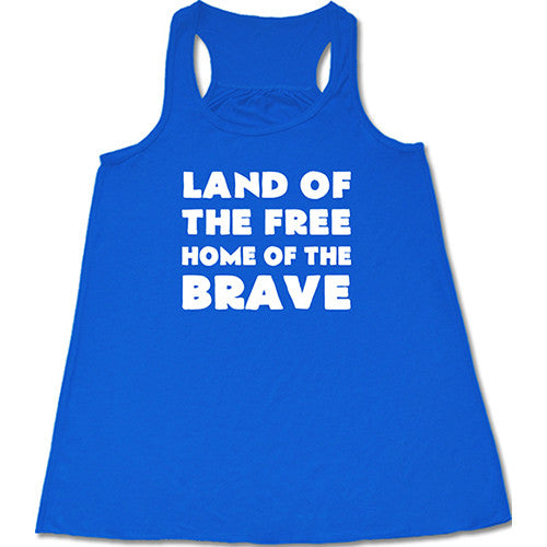 Land Of The Free Home Of The Brave T-Shirt - Patriotic American Flag Shirt for Men & Women - Perfect for 4th of July, Veterans Day & Independence Day Celebrations