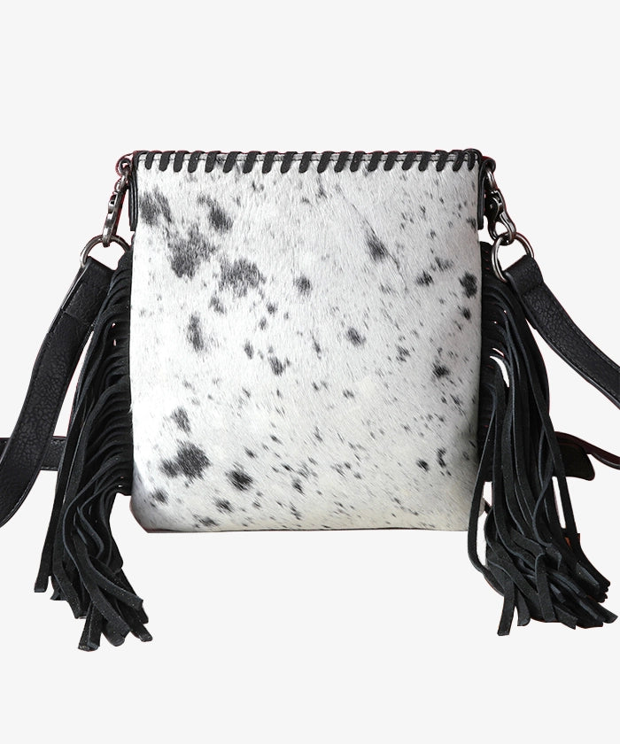 Trinity Ranch Genuine Hair-On Cowhide Fringe Concealed Carry Crossbody Purse - Stylish Western Handbag for Women, Perfect for Daily Use, Travel & Country Music Festivals