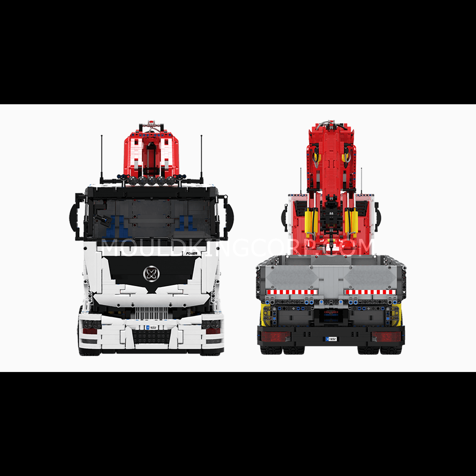 MOULD KING 19002 Remote Control Pneumatic Crane Truck Building Blocks Set - 8,238 PCS STEM Construction Toy for Adults & Kids | DIY Engineering Model Kit for Birthday Gifts & Home Decoration