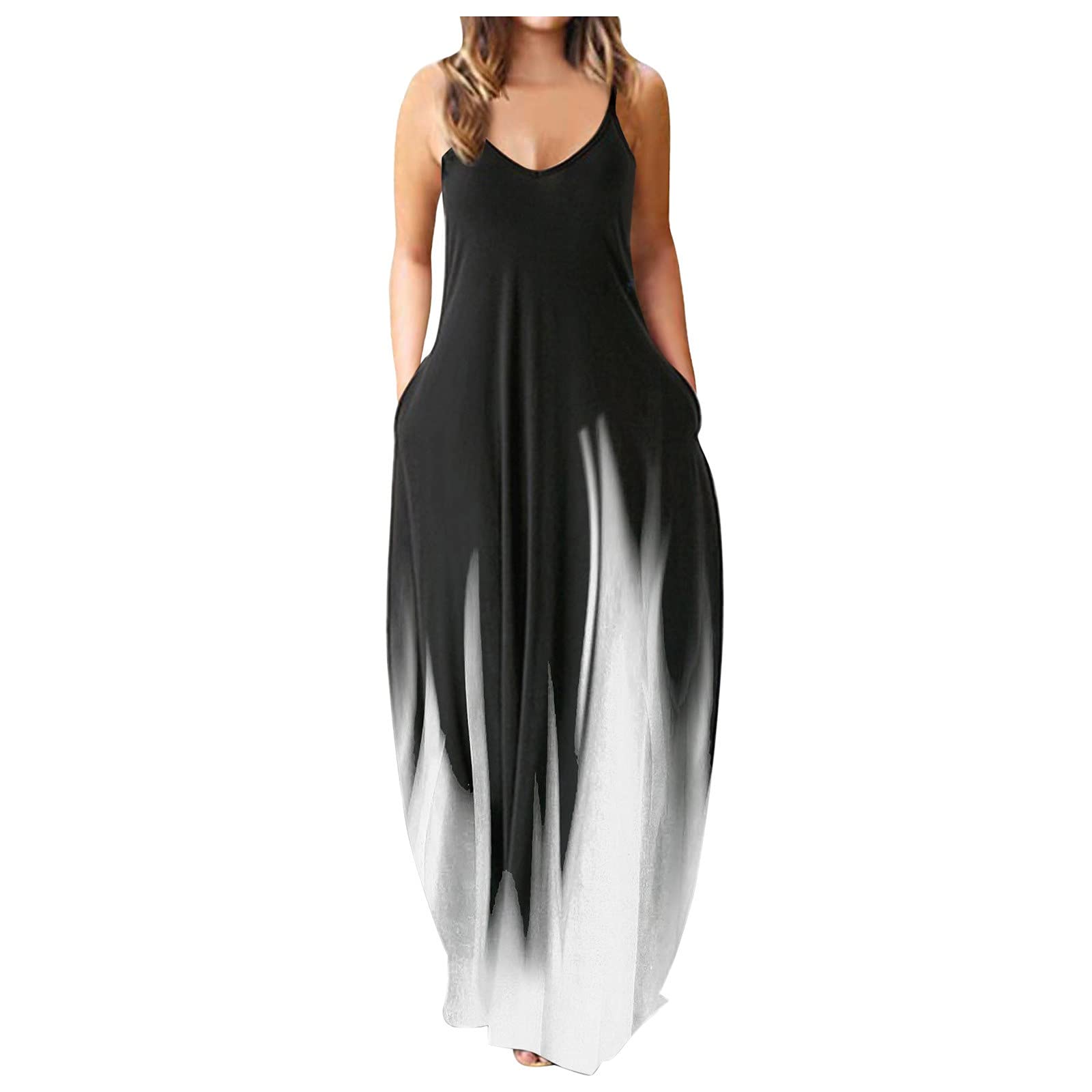 HEiBBDG Women's 4th of July Printed Round Neck Sleeveless Dress - Slim Tank Dress for Wedding Guest, Beach Party & Summer Vacation Outfits