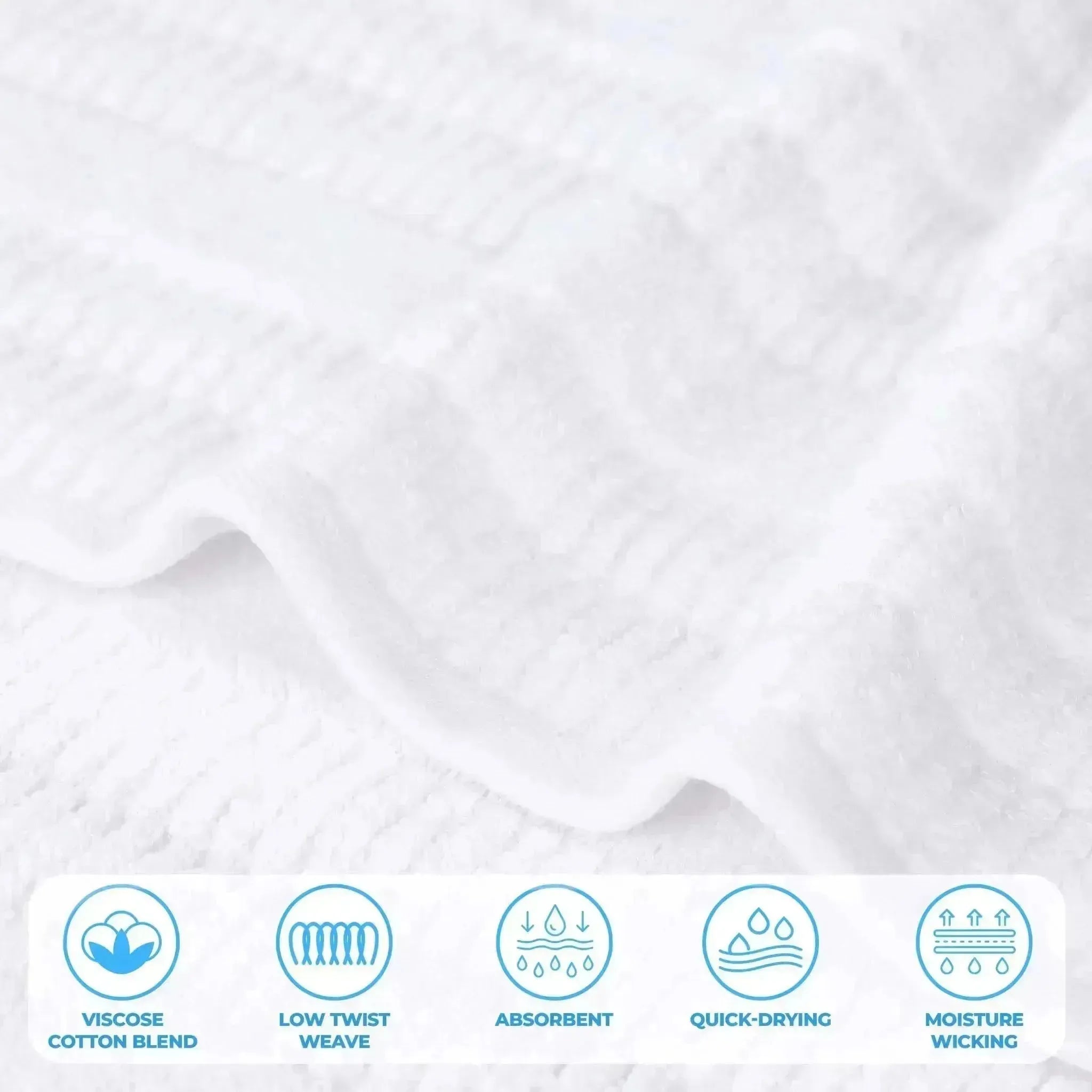 Premium Mika Smart Twist Viscose Cotton Blend Hand Towels - Soft & Absorbent Bath Towel Set of 6 - Perfect for Bathroom, Spa, Gym & Guest Use