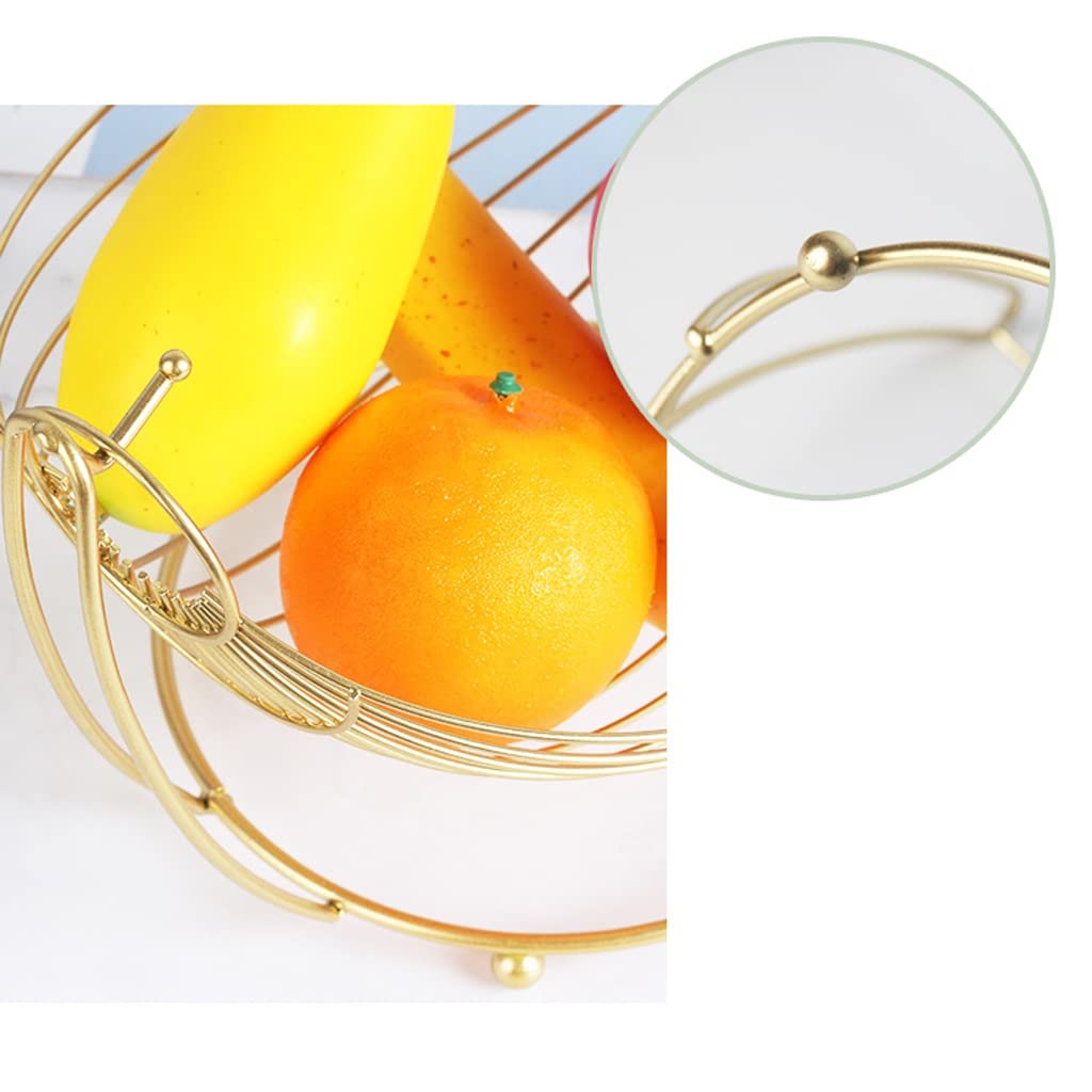 Nordic Style Wrought Iron Fruit Bowl Basket - Modern Home Decor for Living Room, Coffee Table, Snack & Fruit Display - Creative Shaking Design for Stylish Home Decorations
