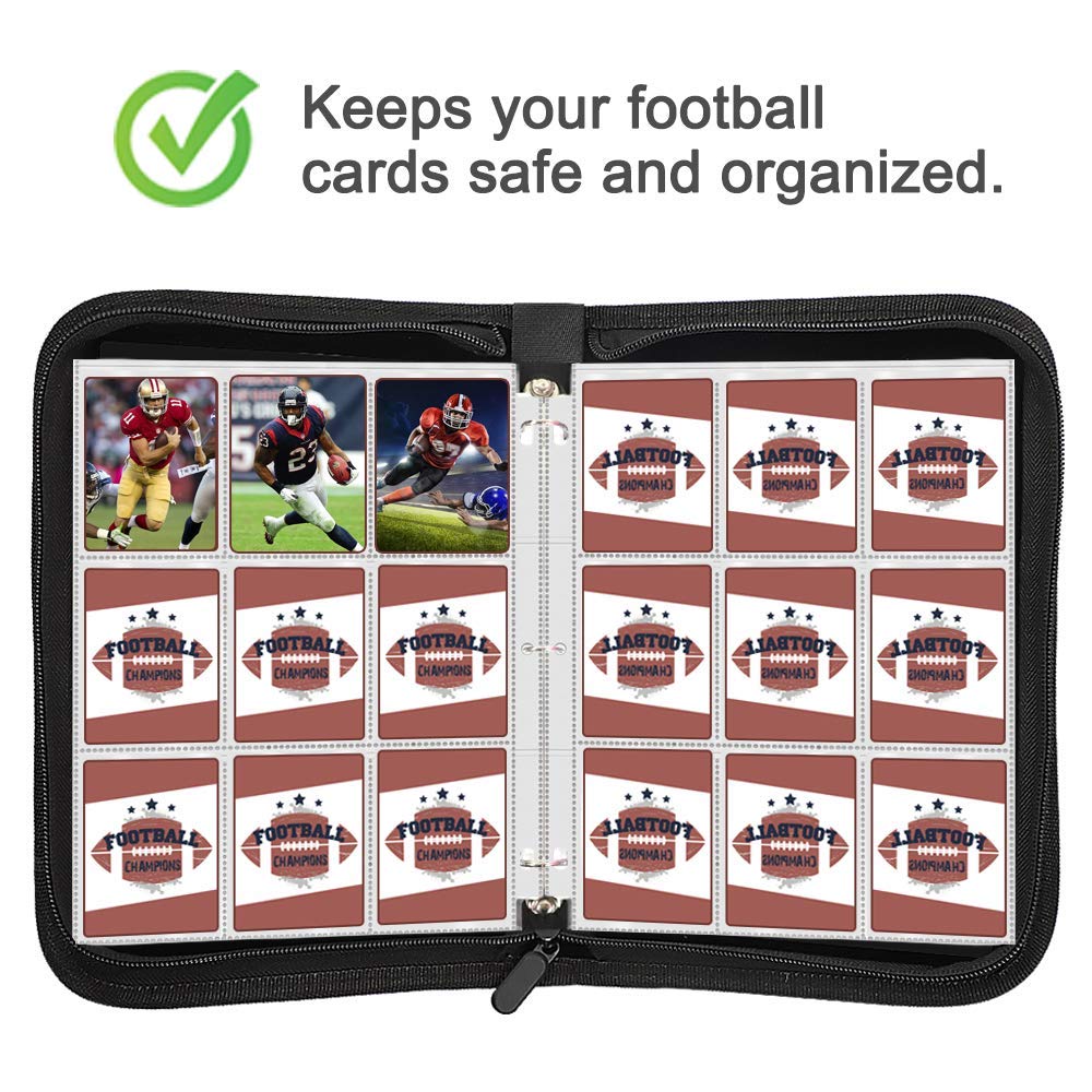 Pokonboy 9-Pocket Football Card Binder - Premium Trading Card Holder with Protective Sleeves, Holds 900+ Sports Cards - Perfect for Football, Baseball & Trading Card Collectors | Ideal for Organizing, Storing & Displaying Your Valuable Card Collection