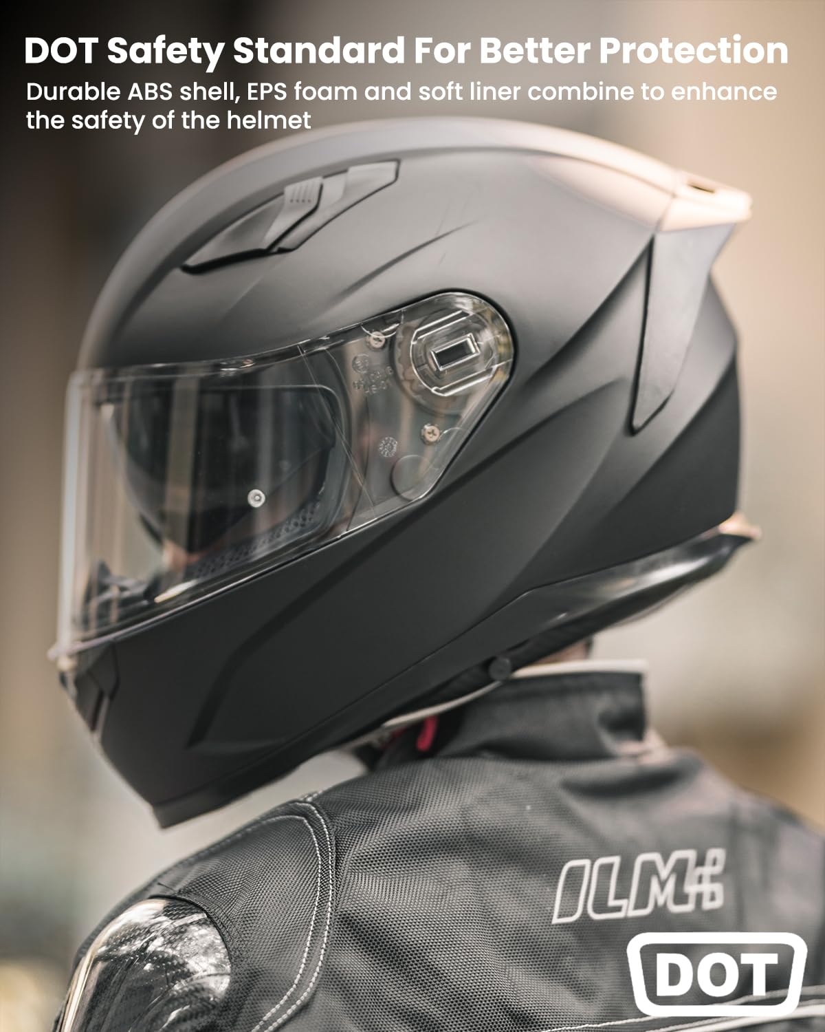 DOT Certified ILM Full Face Motorcycle Helmet with Anti-Fog Pinlock & Heated Shield - Snowmobile & Bike Riding Gear for Men & Women - Perfect for Winter Commuting & Adventure Riding